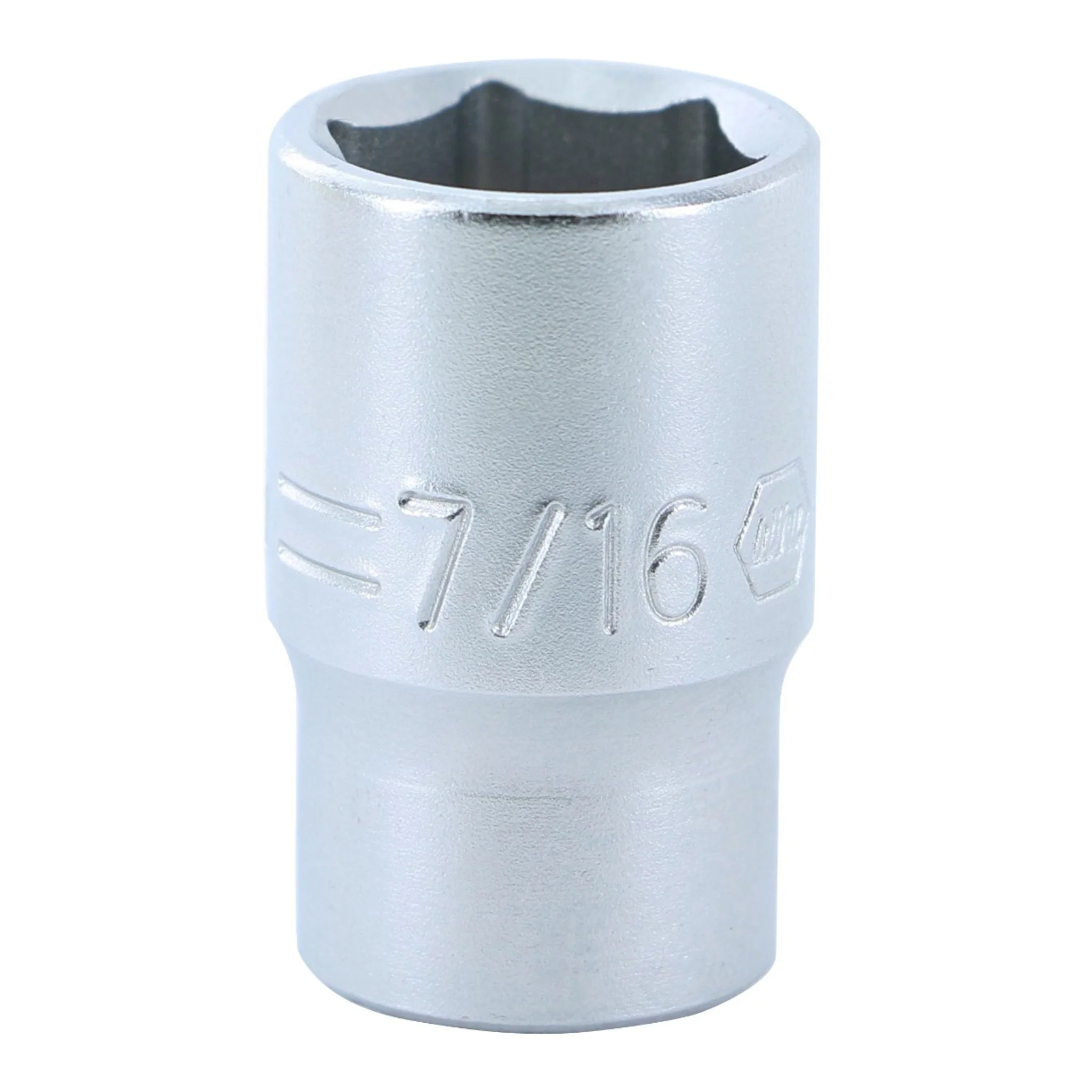6 Point - 1/4 Inch Drive Socket - 7/16" x 25mm