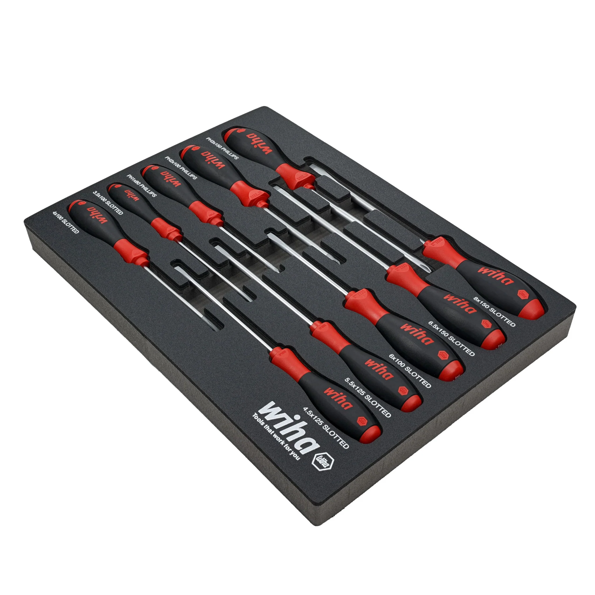 10 Piece SoftFinish Cushion Grip Screwdriver Tray Set - Image 4