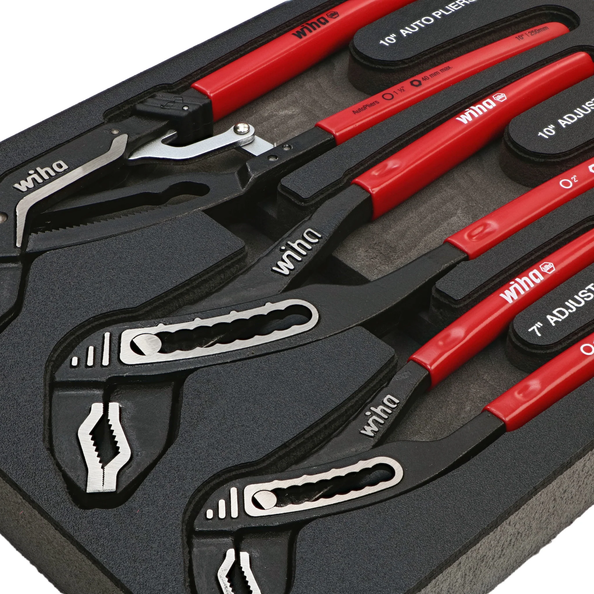3 Piece Classic Grip V-Jaw Tongue and Groove Pliers Tray Set - Image 3