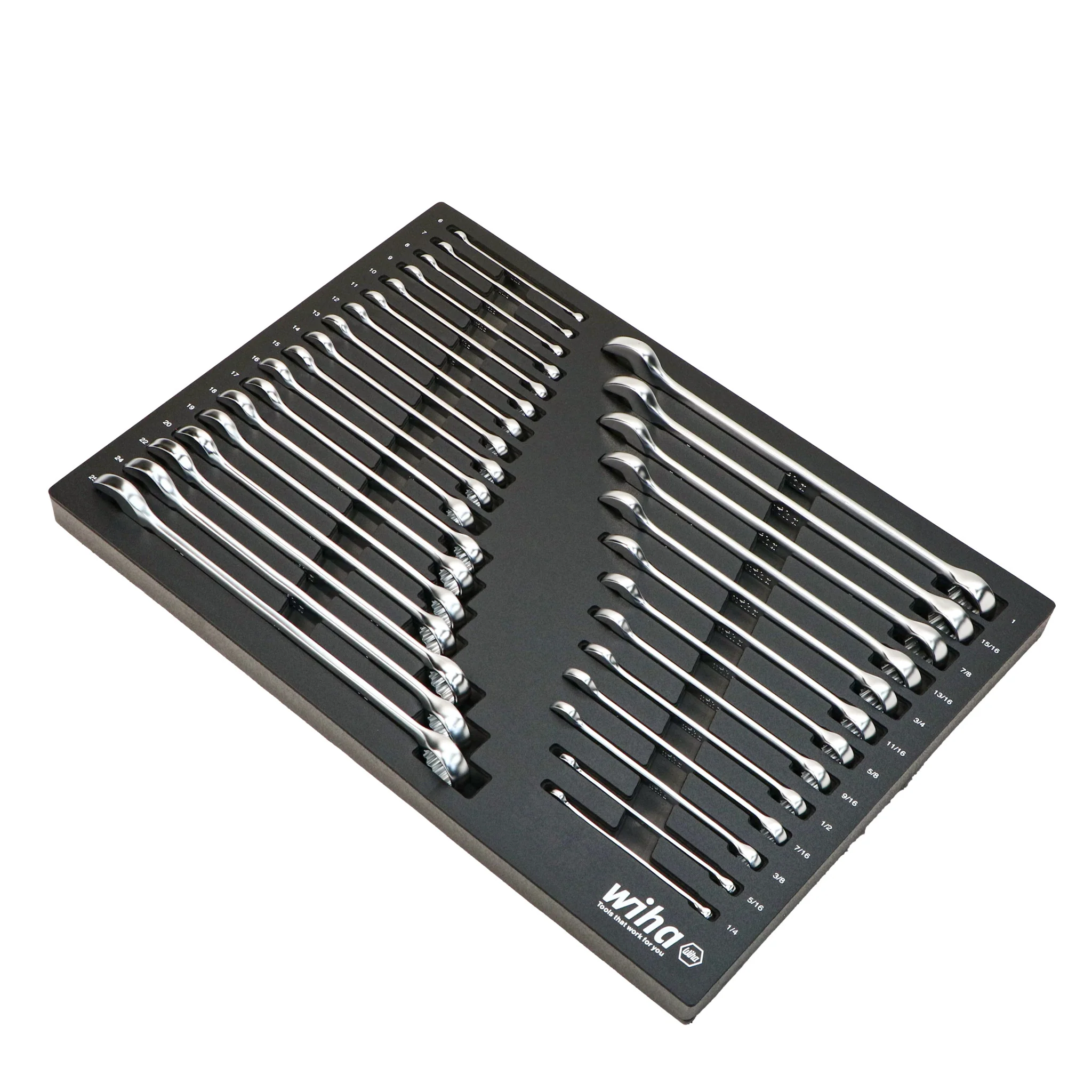 31 Piece Combination Wrench Tray Set - SAE and Metric - Image 4