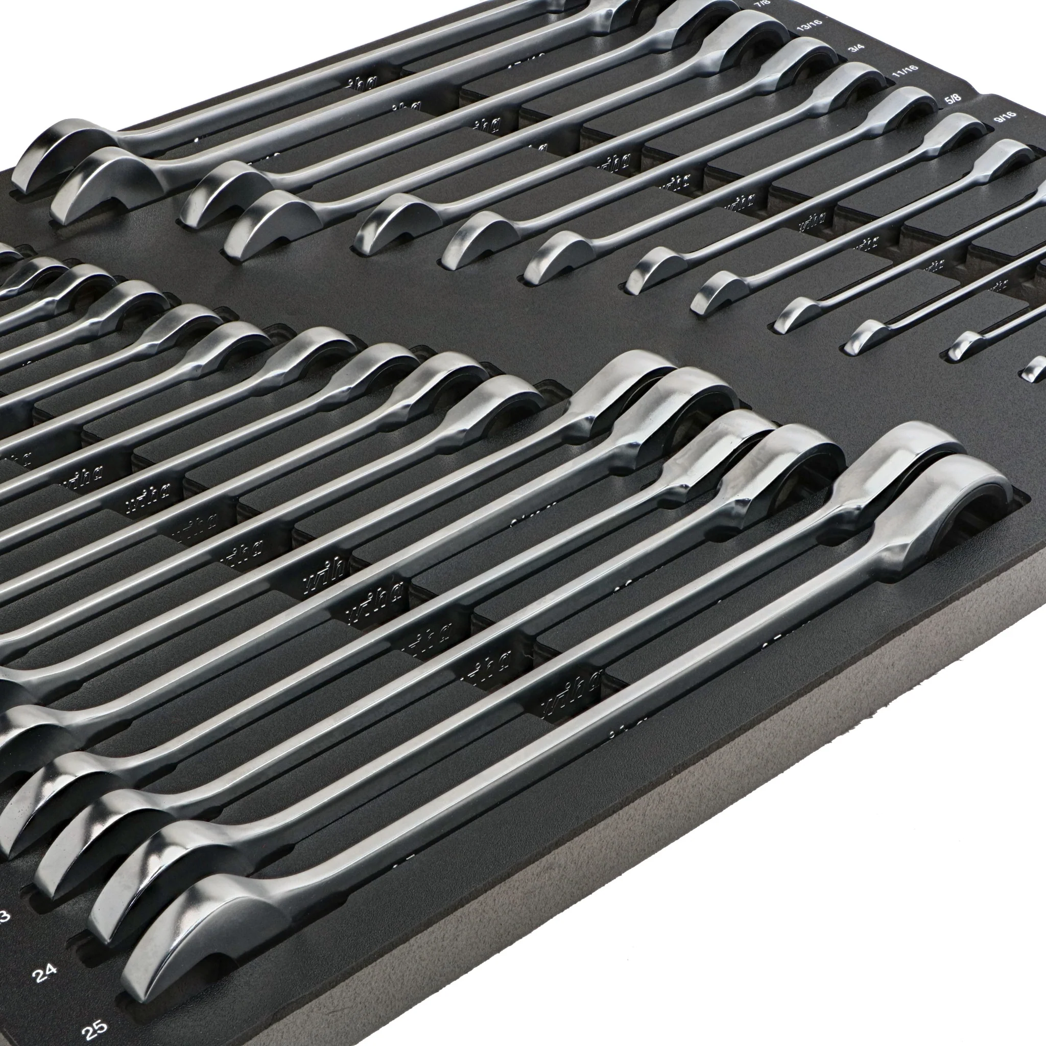 31 Piece Ratcheting Wrench Tray Set - SAE and Metric - Image 5
