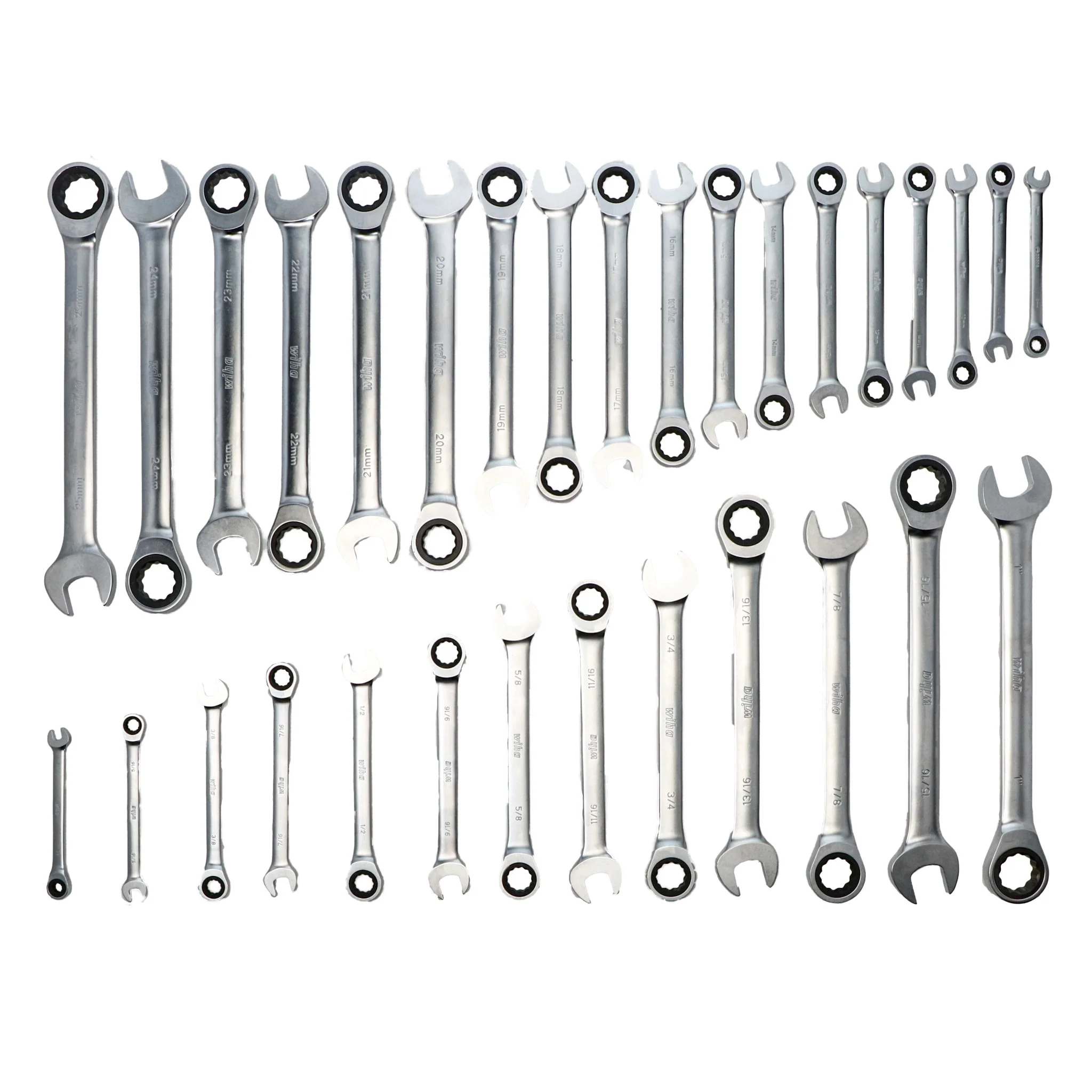 31 Piece Ratcheting Wrench Tray Set - SAE and Metric - Image 6