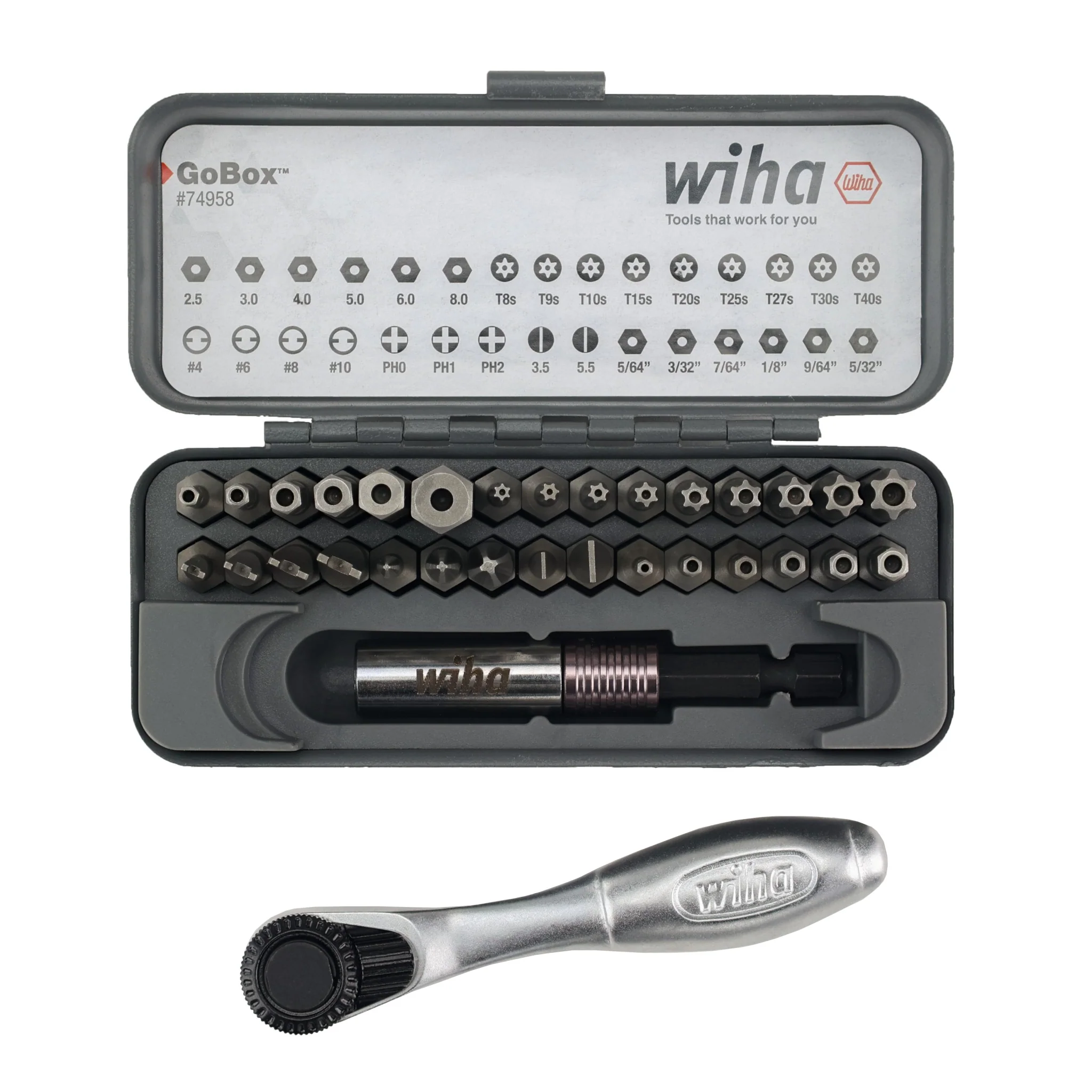 32 Piece GoBox Security Bit Set with Mini Ratchet - Image 3