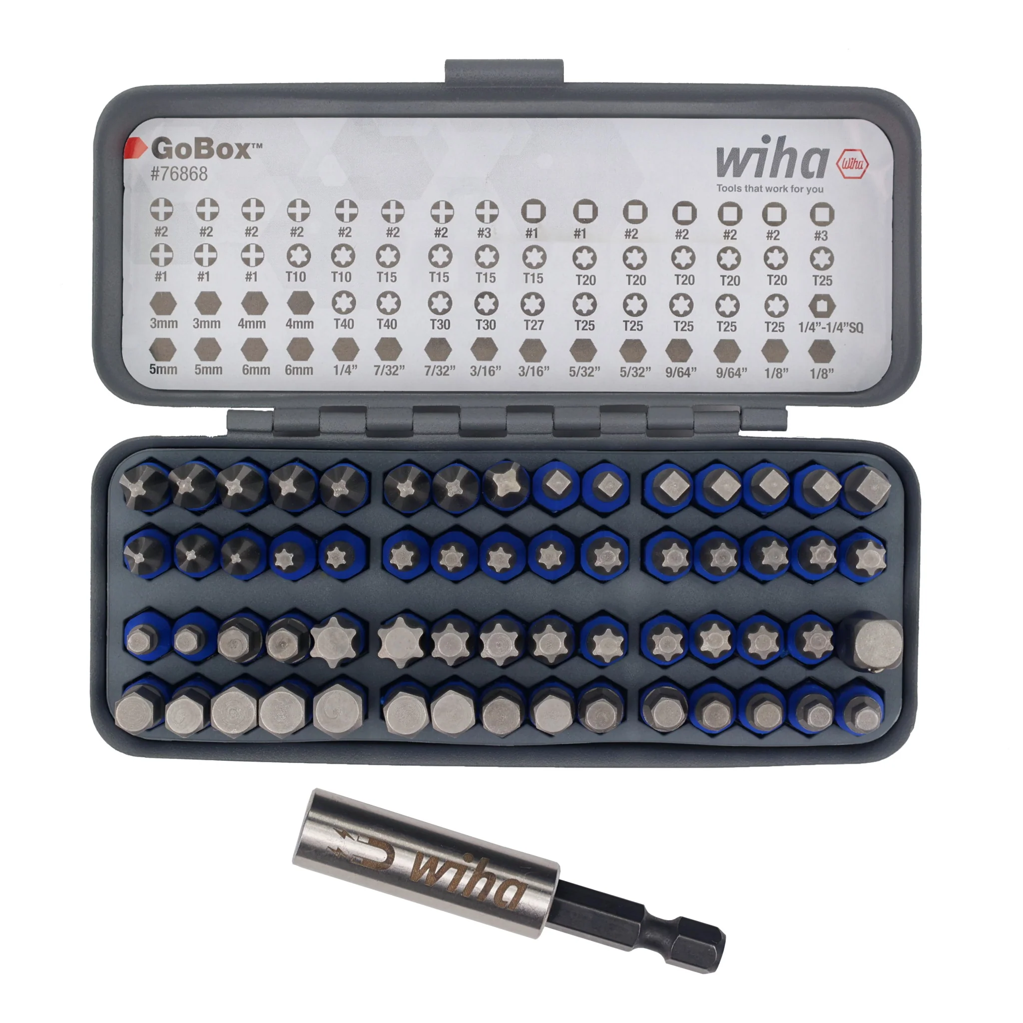 61 Piece GoBox TerminatorBlue Impact Bit Set - Image 3