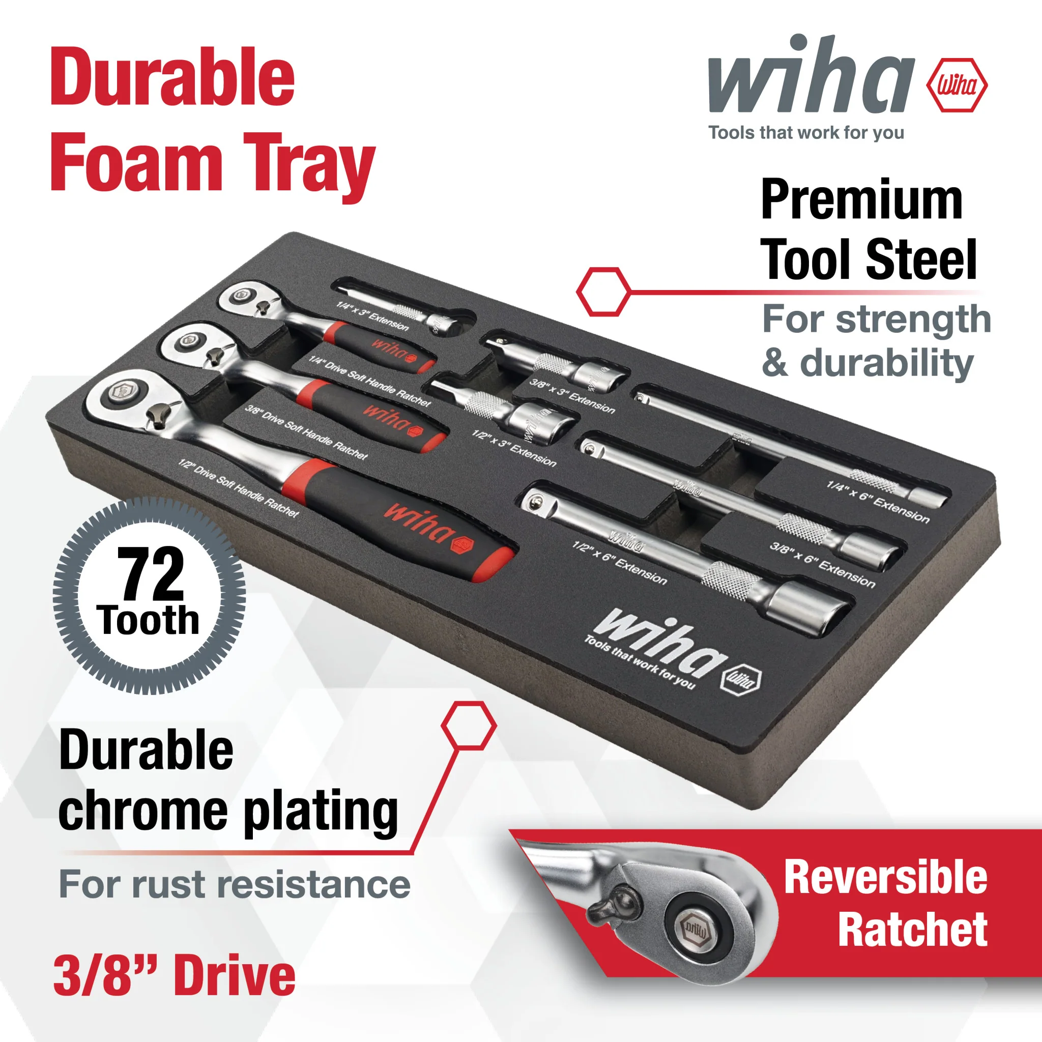 9 Piece SoftFinish Ratchet Tray Set - Image 3