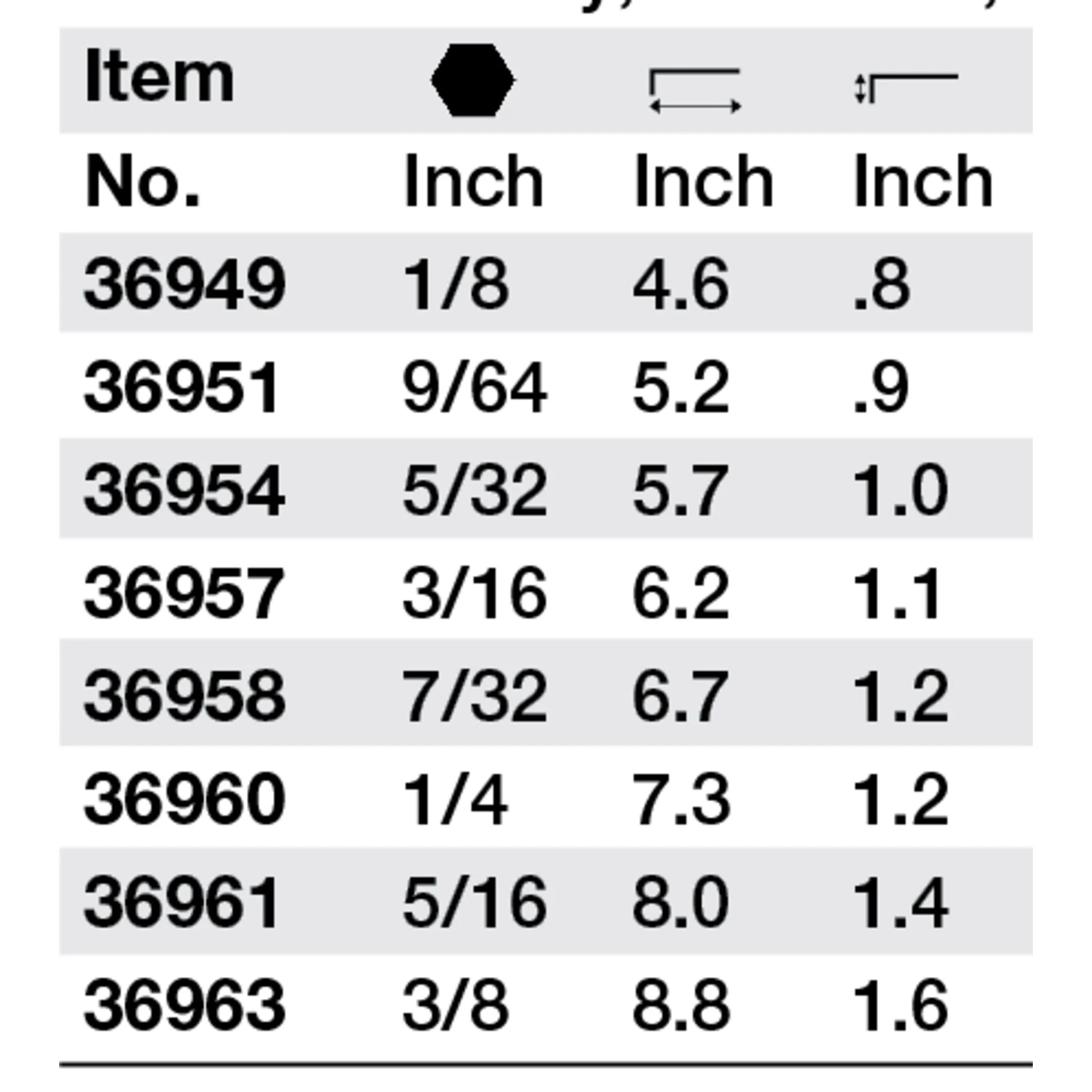Ball End Hex Key 1/8" - Image 2