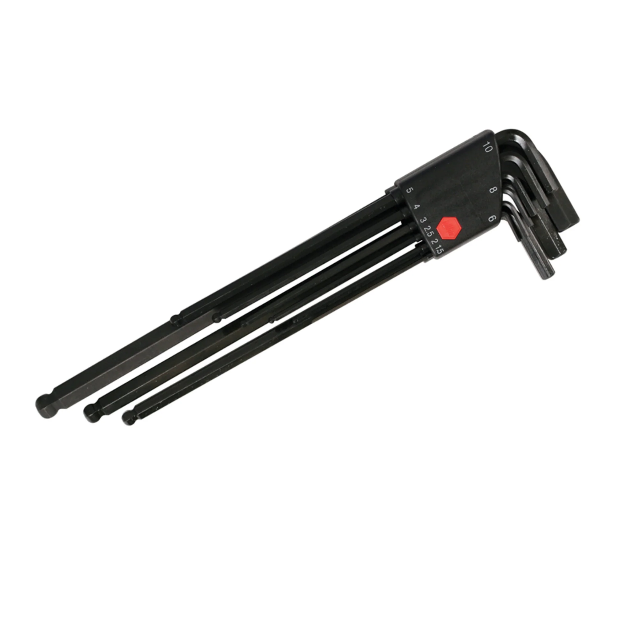 9 Piece Ball End Long Arm Hex L-Key Set - Metric