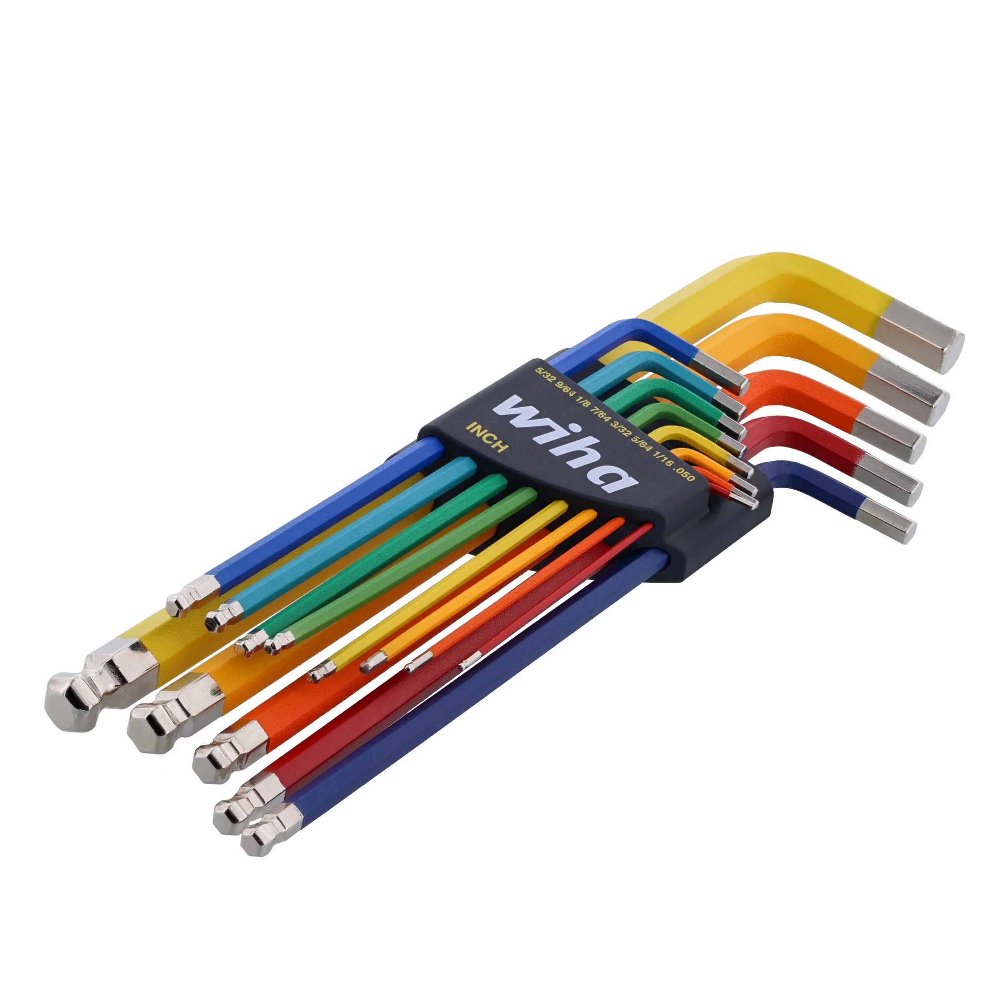 13 Piece Ball End Color Coded Hex L-Key Set - Inch - Image 6