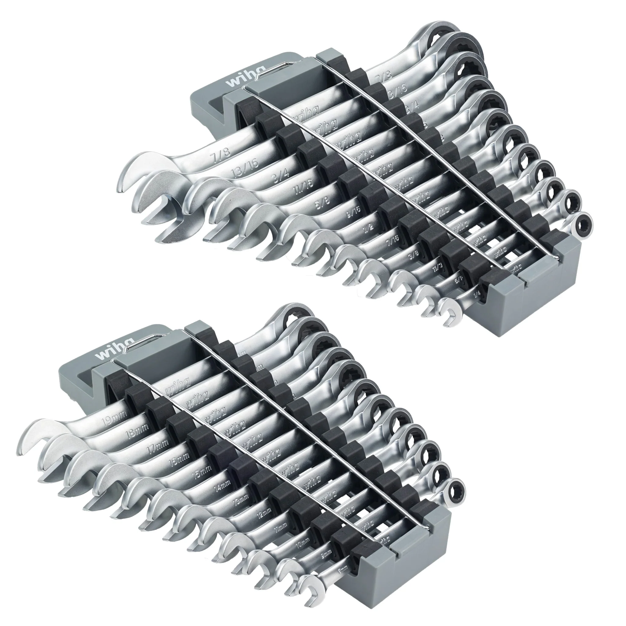 24 Piece Combination Ratchet Wrench Set - Metric and SAE