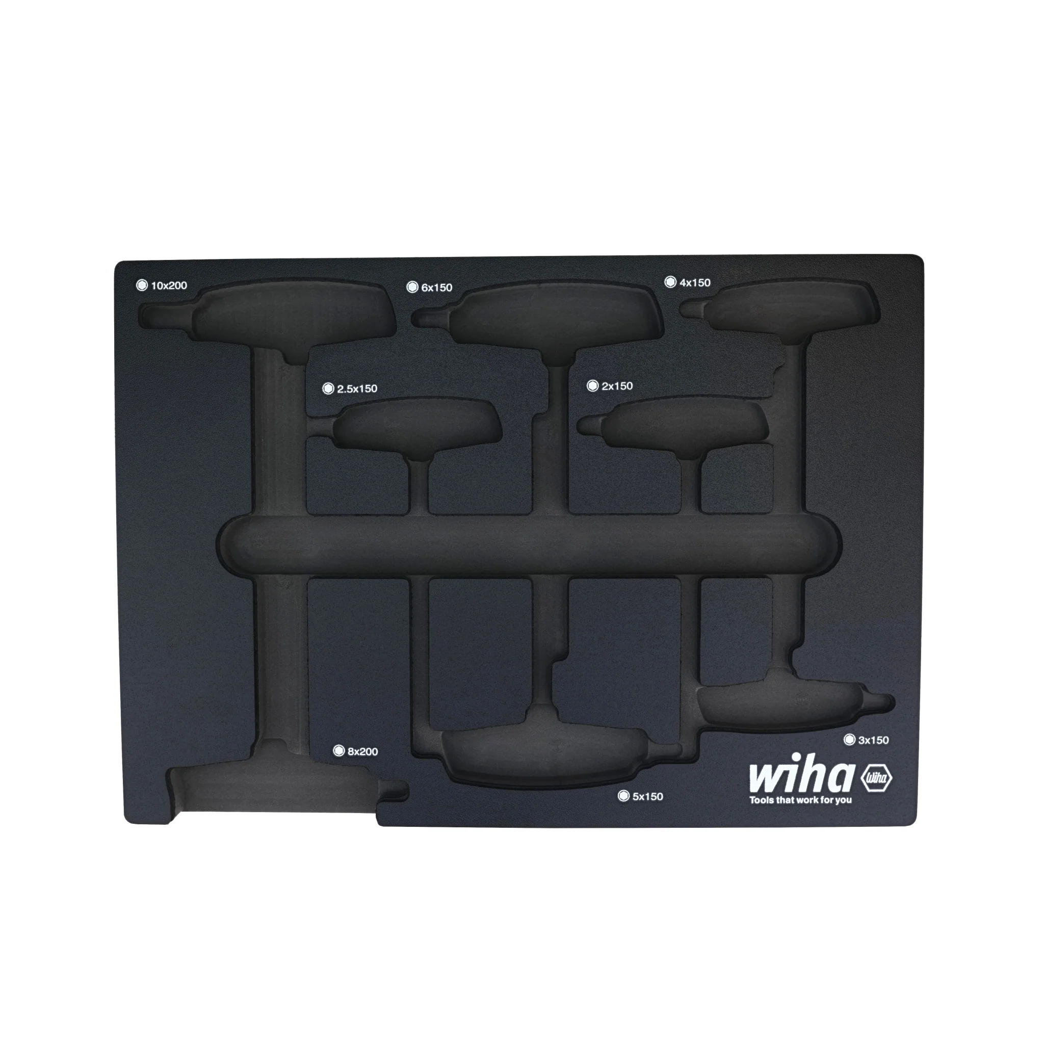Empty Tray for 8 Piece SoftGrip Dual Drive Hex Metric T-Handle Tray Set