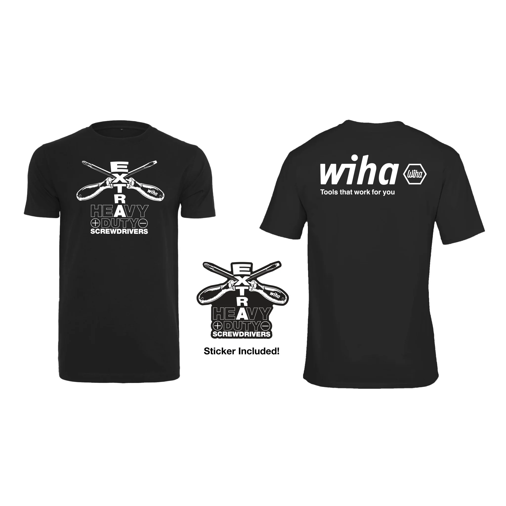 Wiha Extra Heavy Duty Screwdriver T-Shirt & Sticker - Image 3