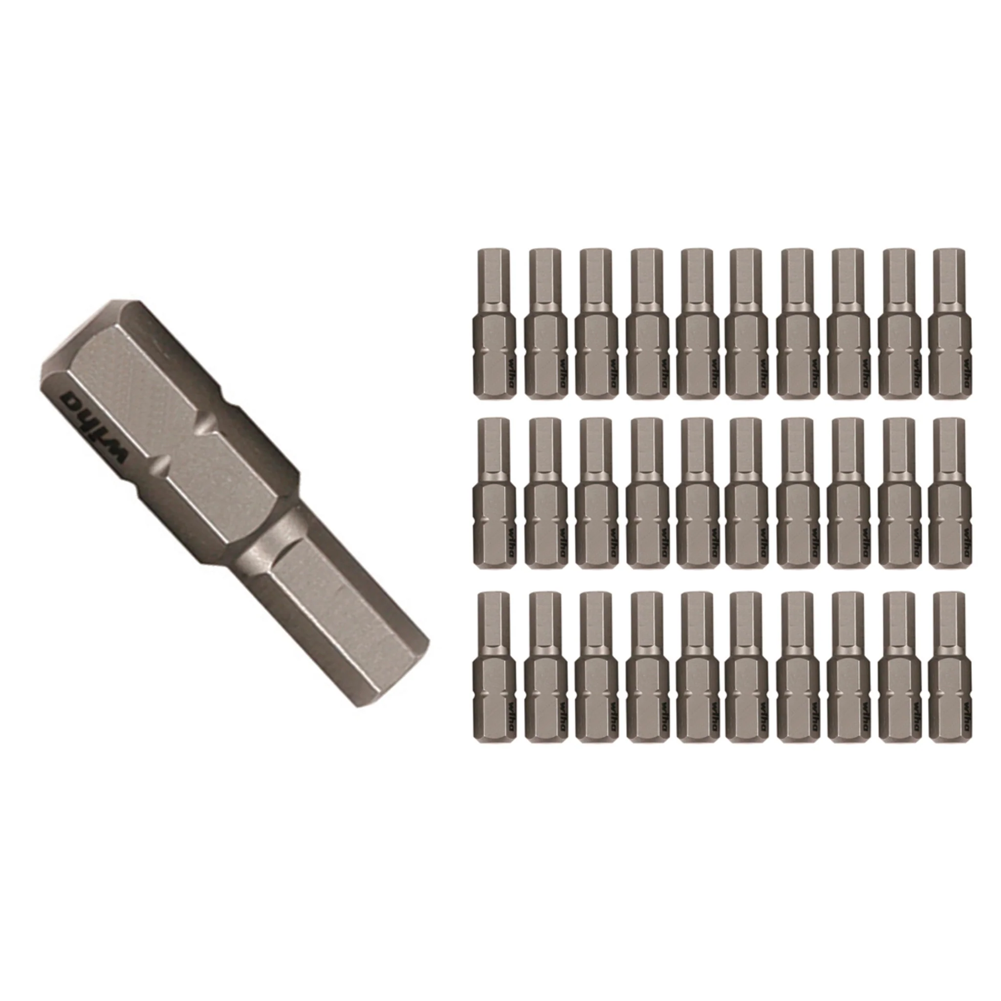 Hex Contractor Insert Bit 7/32" x 25mm - 30 Piece