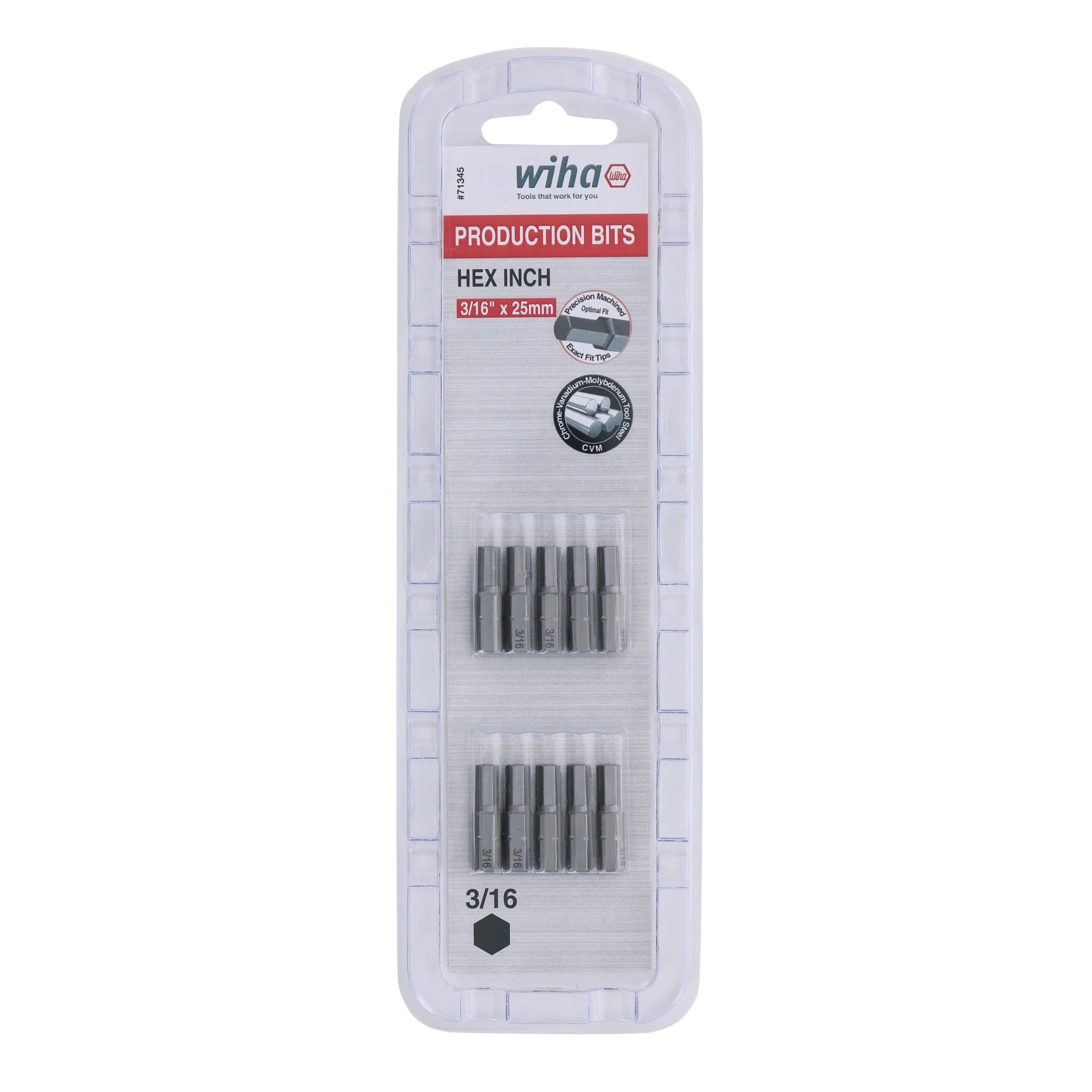 Hex Bit 3/16 - 25mm - 10 Pack - Image 2