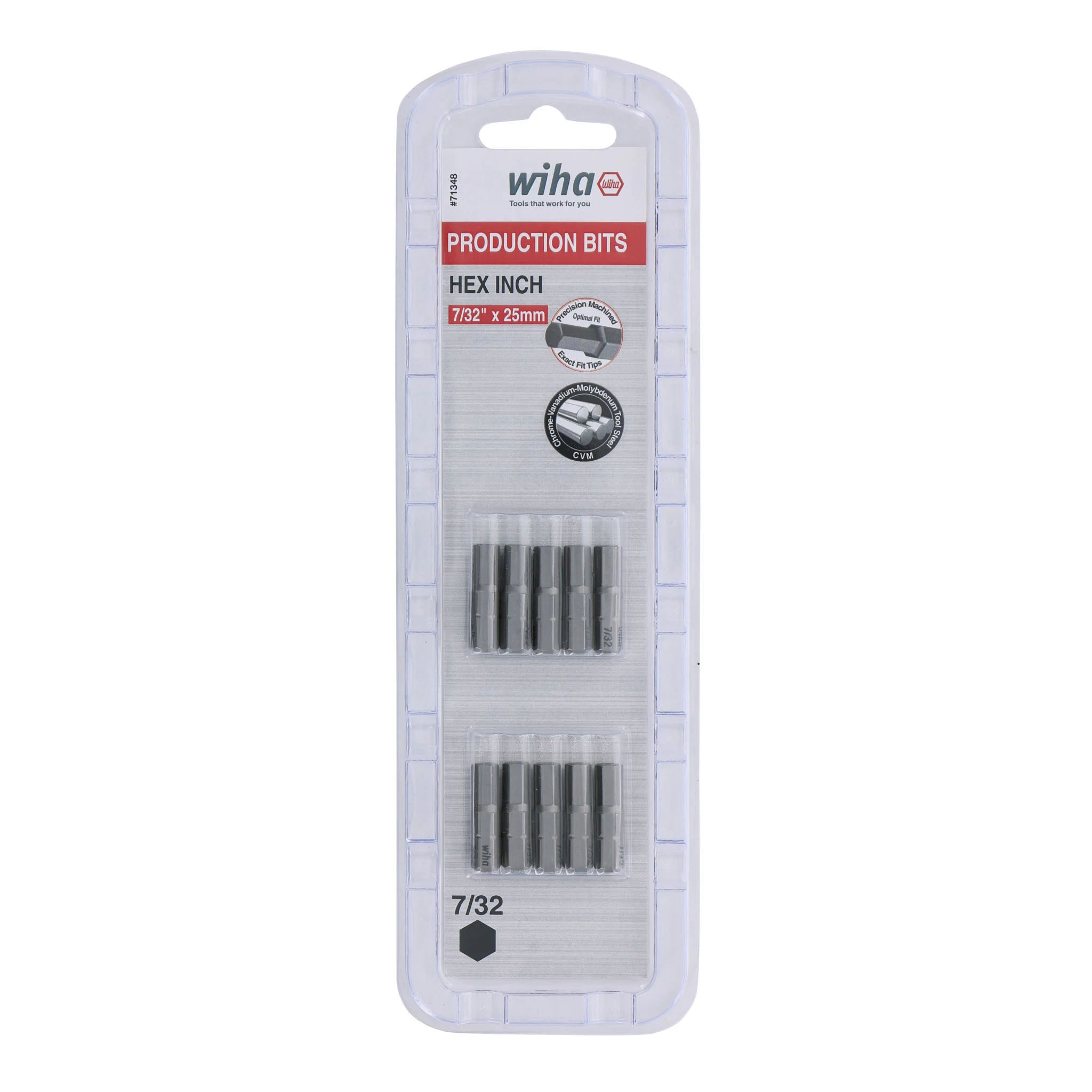 Hex Bit 7/32 - 25mm - 10 Pack - Image 2
