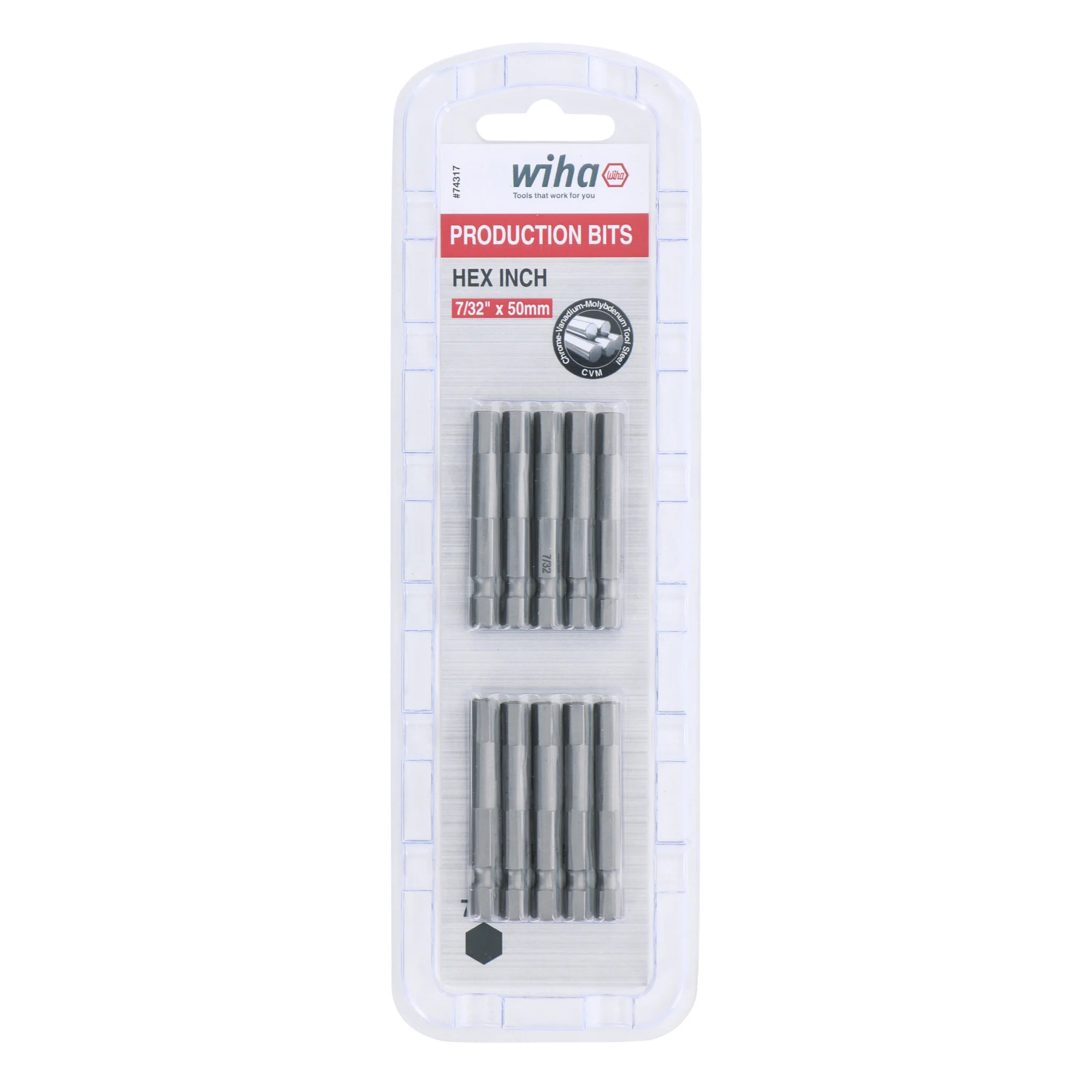 Hex Bit 7/32 - 50mm -  10 Pack - Image 3