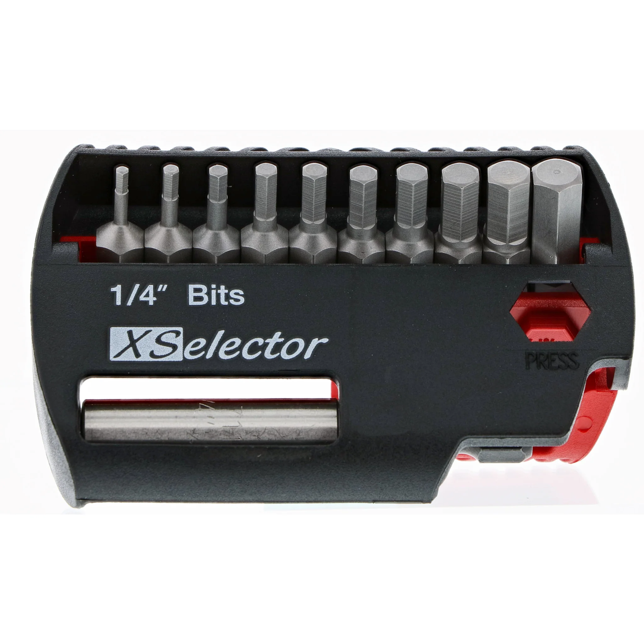 11 Piece Hex XSelector and Magnetic Bit Holder Set - 1/16" - 1/4"