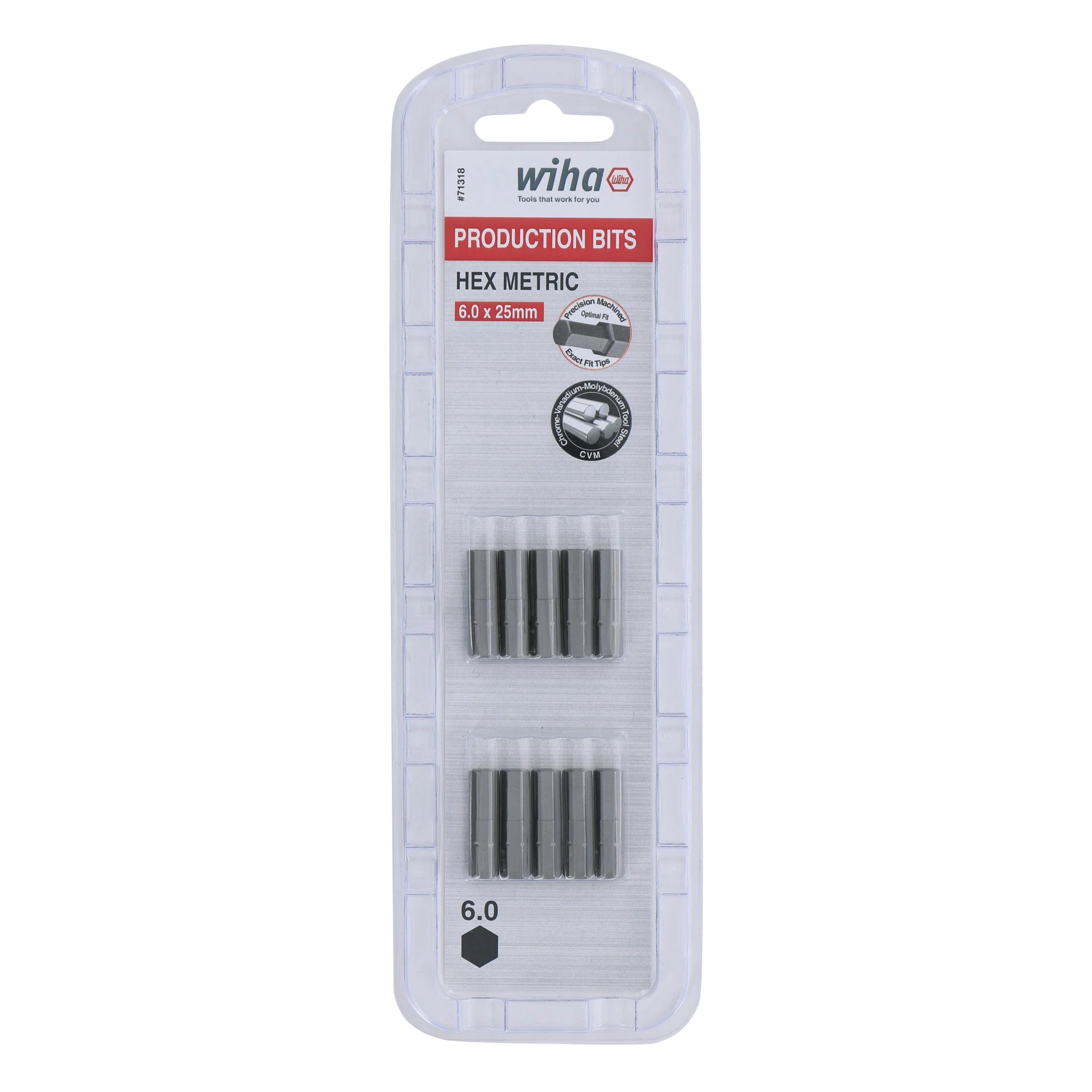 Hex Bit 6.0mm - 25mm - 10 Pack - Image 2