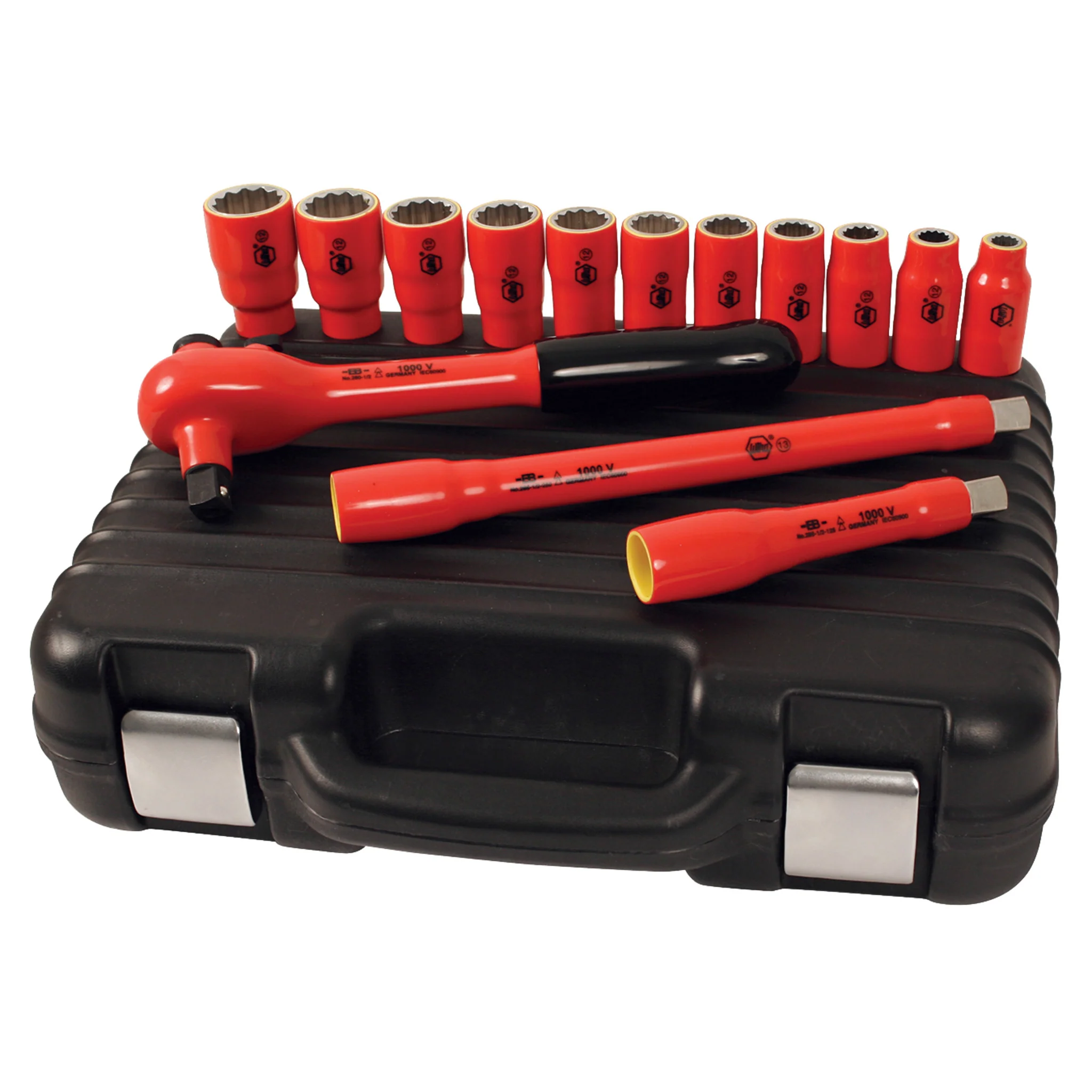 14 Piece Insulated Socket Set 1/2" Drive - Metric - Image 3