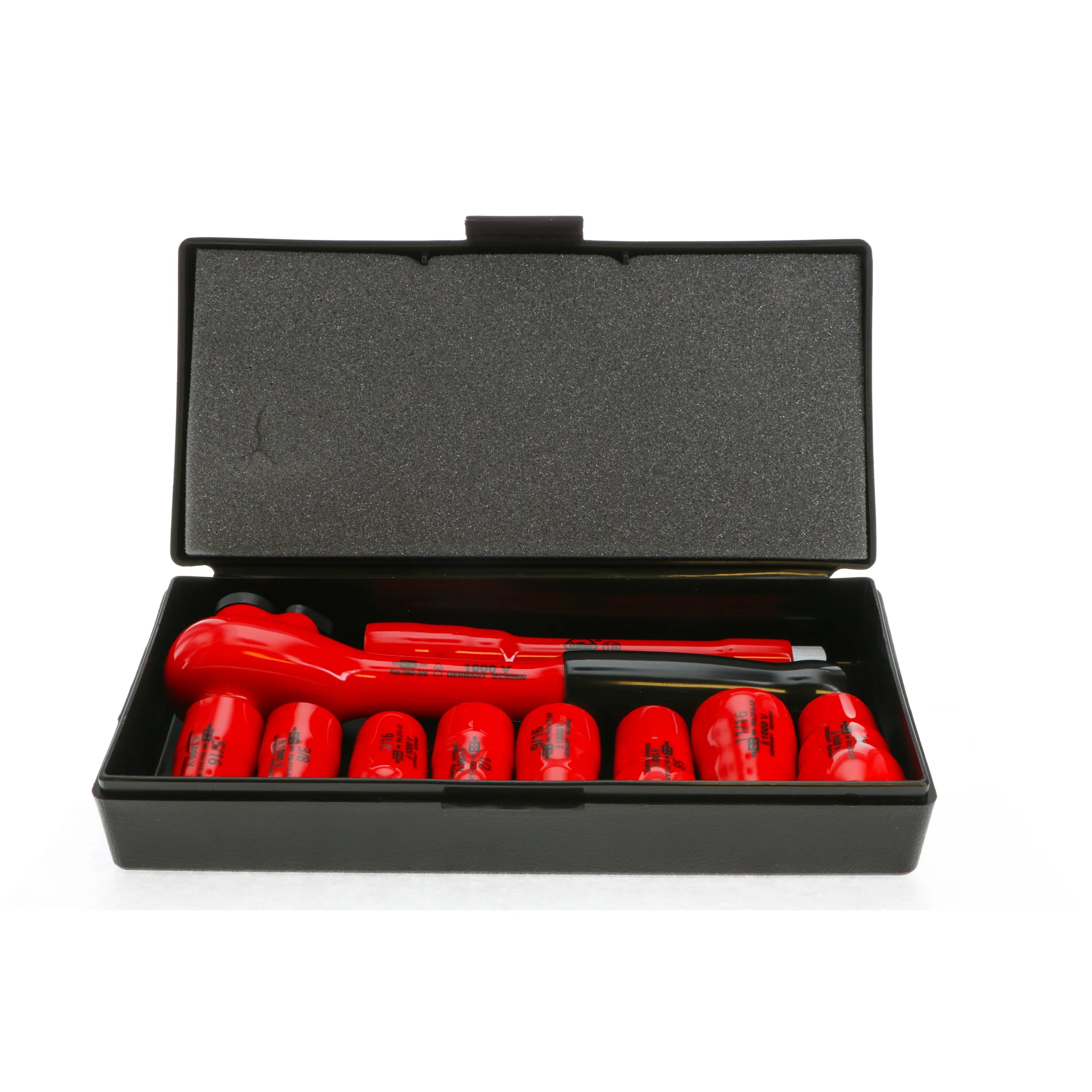 10 Piece Insulated Socket and Ratchet Set 3/8" Drive - SAE - Image 3