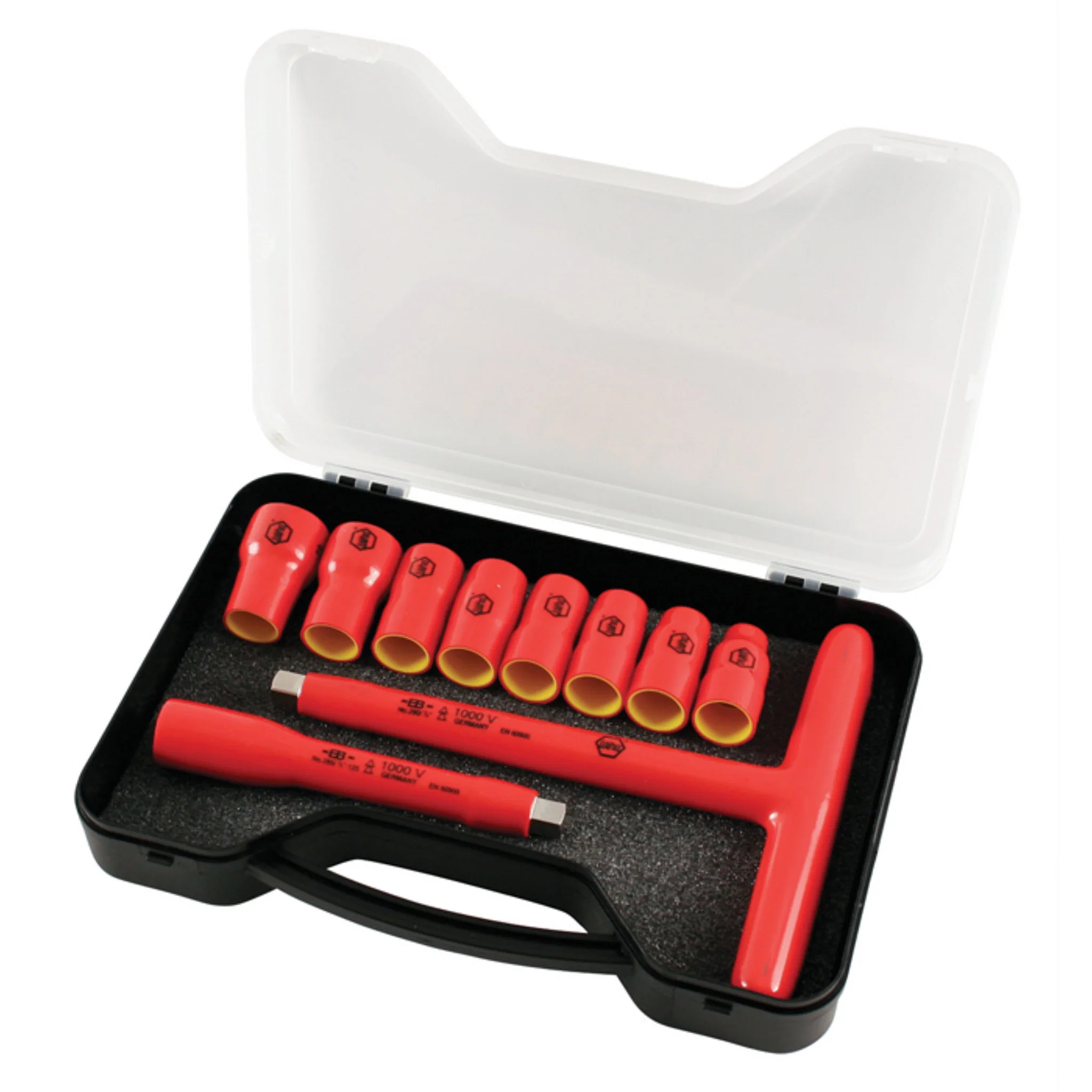10 Piece Insulated Socket and T-Handle Set 3/8" Drive - Metric