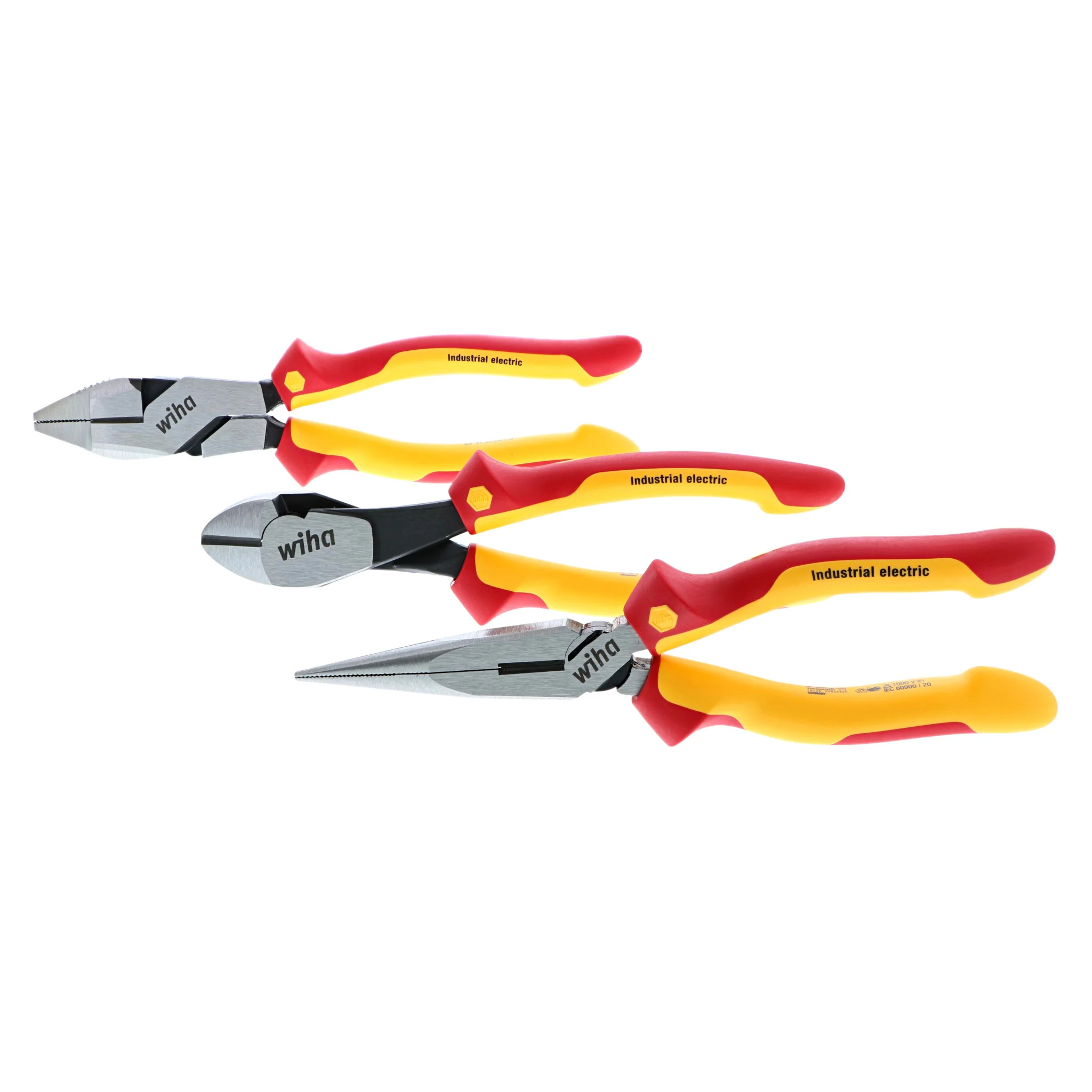 3 Piece Insulated Industrial Grip Pliers and Cutters Set - Image 4