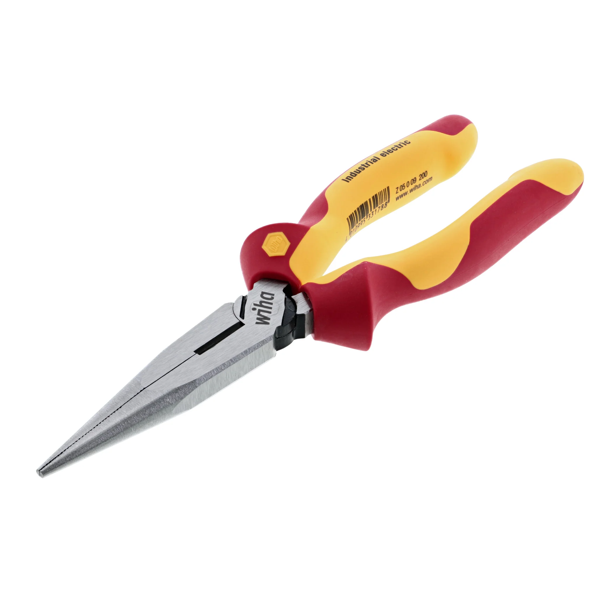 Insulated Industrial Long Nose Pliers w/ Cutters 8" - Image 3