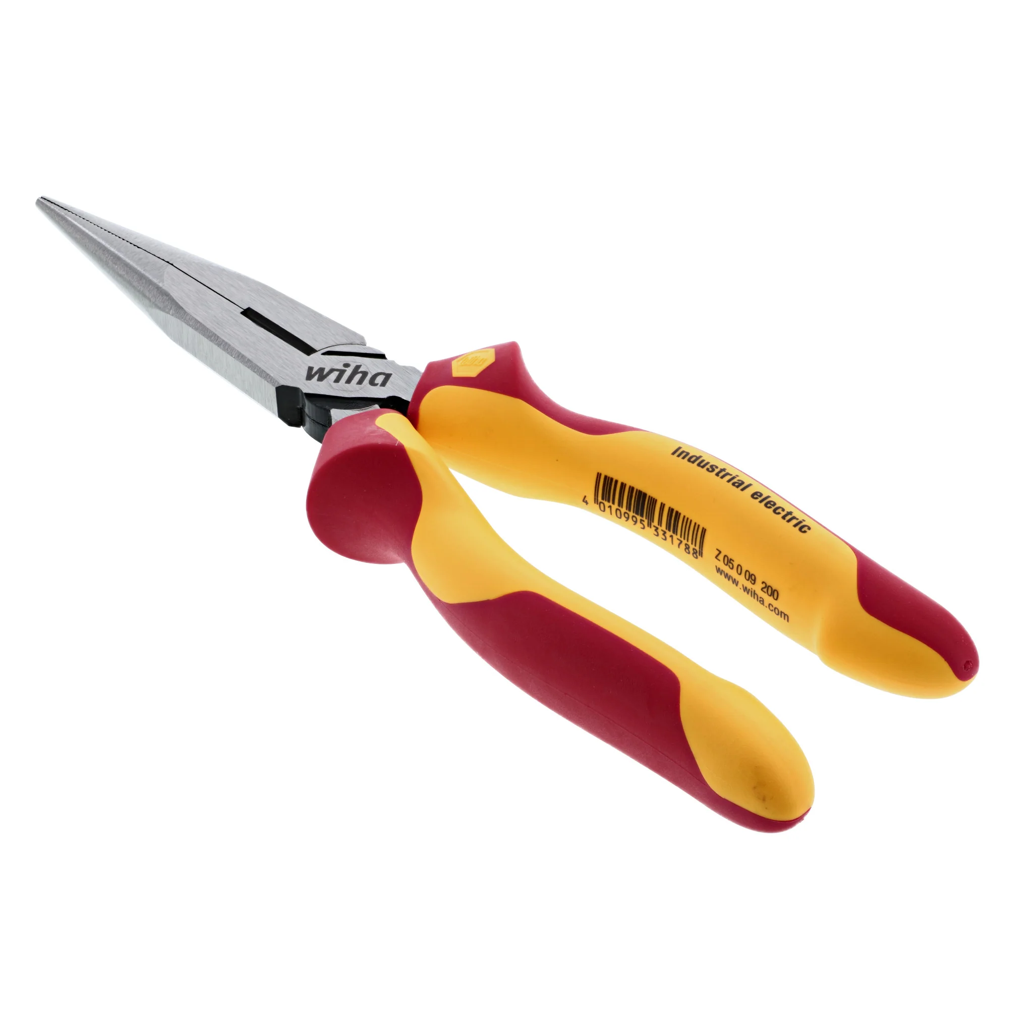 Insulated Industrial Long Nose Pliers w/ Cutters 8" - Image 4