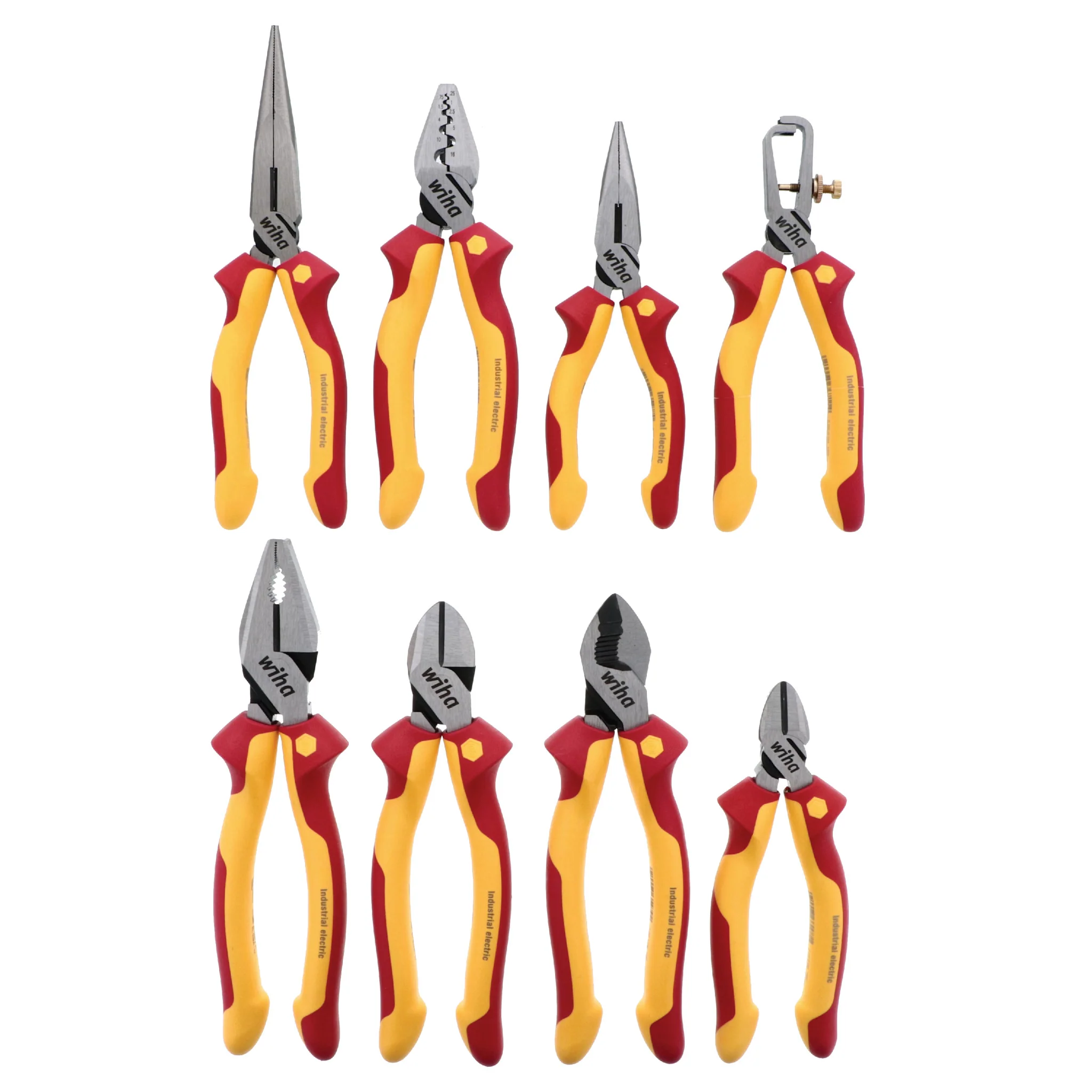 8 Piece Insulated Industrial Pliers Cutters Set with Canvas Pouch - Image 2