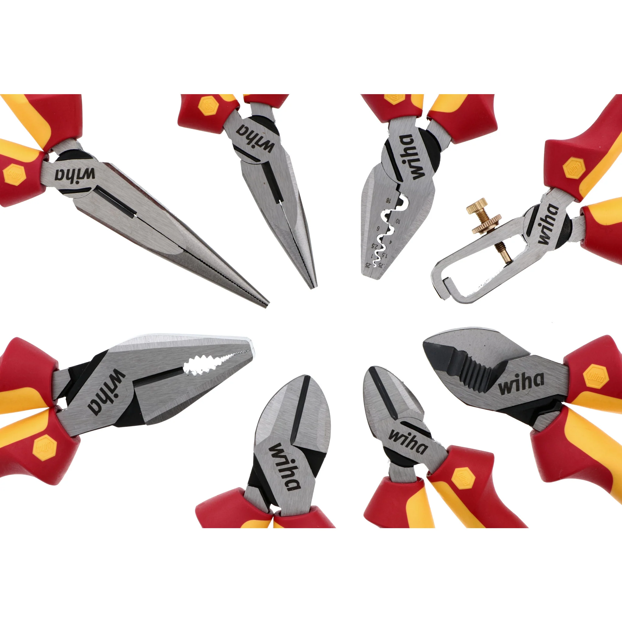 8 Piece Insulated Industrial Pliers Cutters Set with Canvas Pouch - Image 3