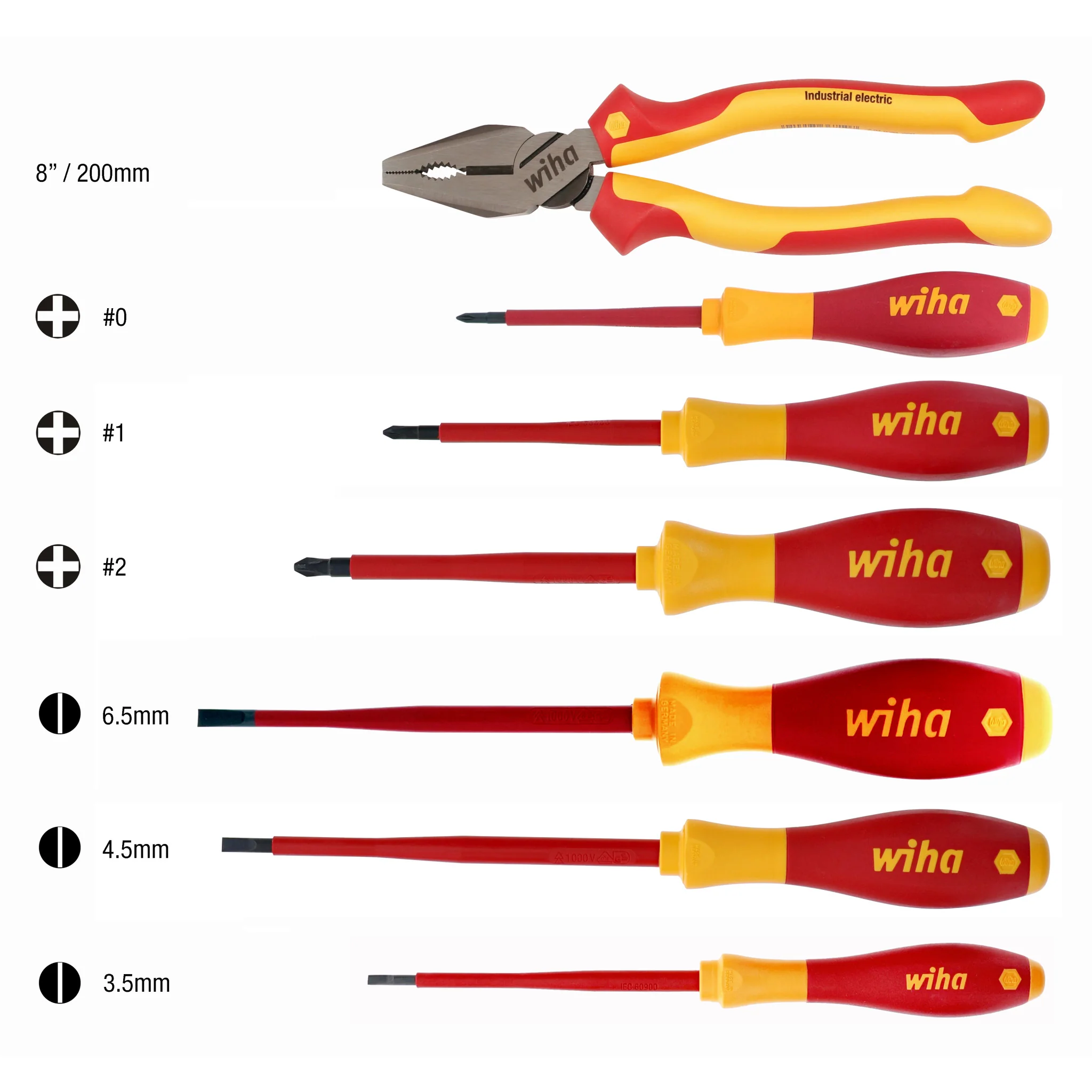 7 Piece Insulated Combination Pliers and Screwdriver Set - Image 5