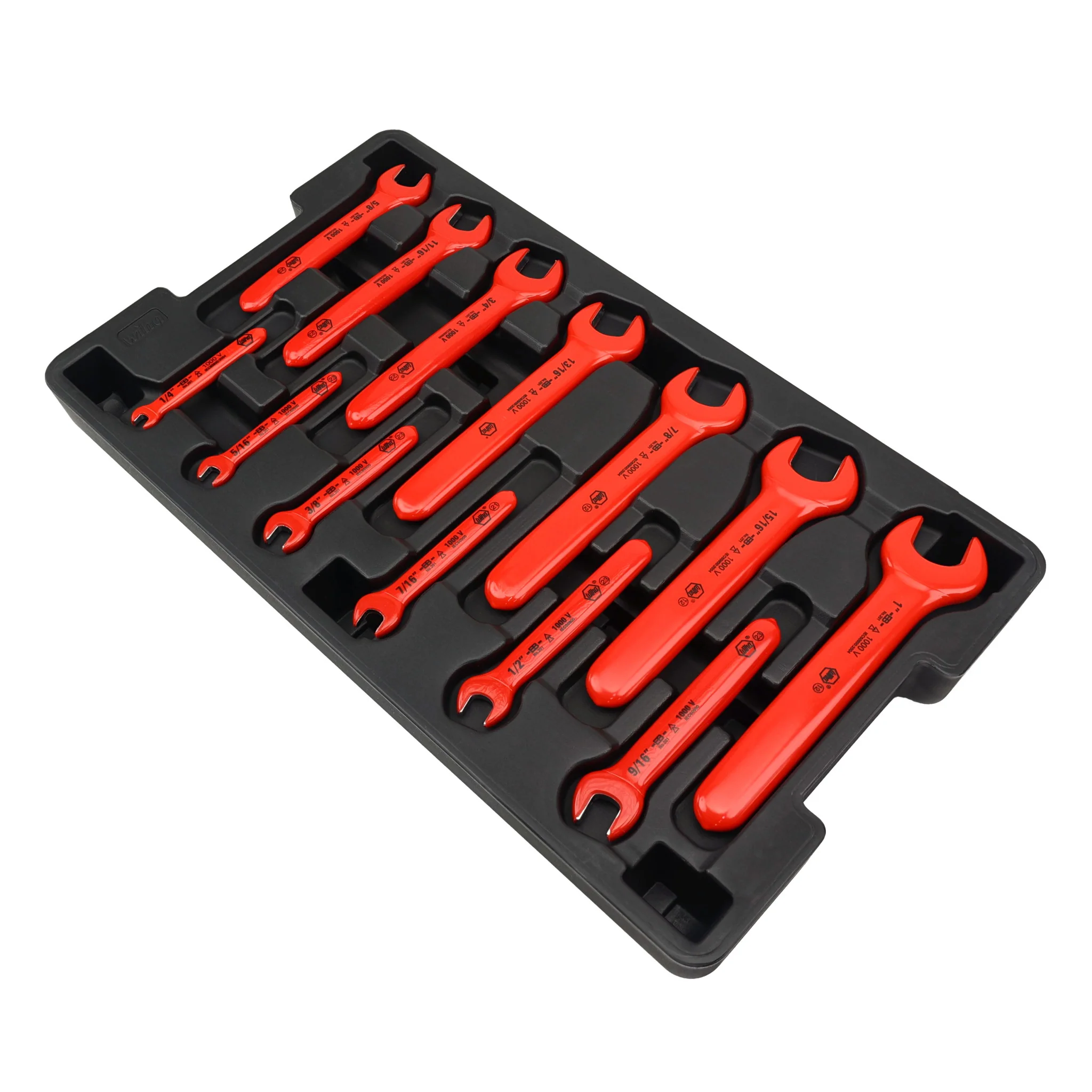 13 Piece Insulated Open End Wrench Tray Set - Metric - Image 2