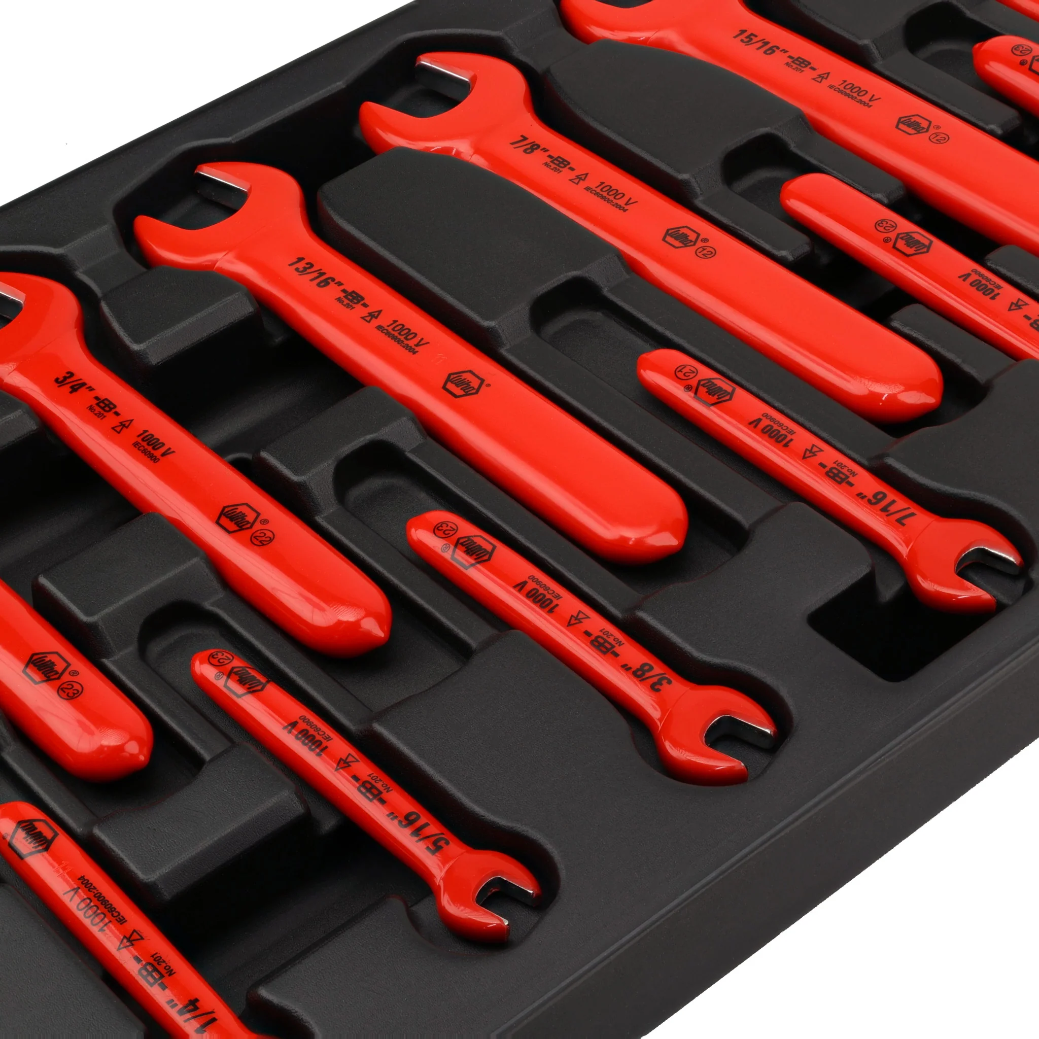 13 Piece Insulated Open End Wrench Tray Set - Metric - Image 3