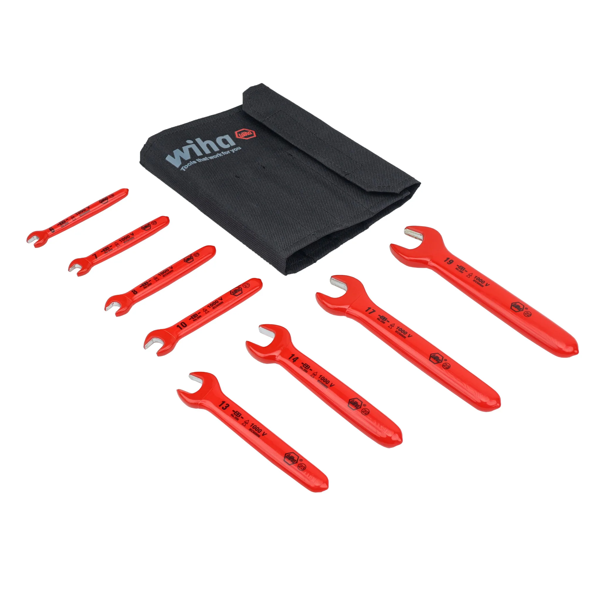 8 Piece Insulated Open End Wrench Set - Metric - Image 3