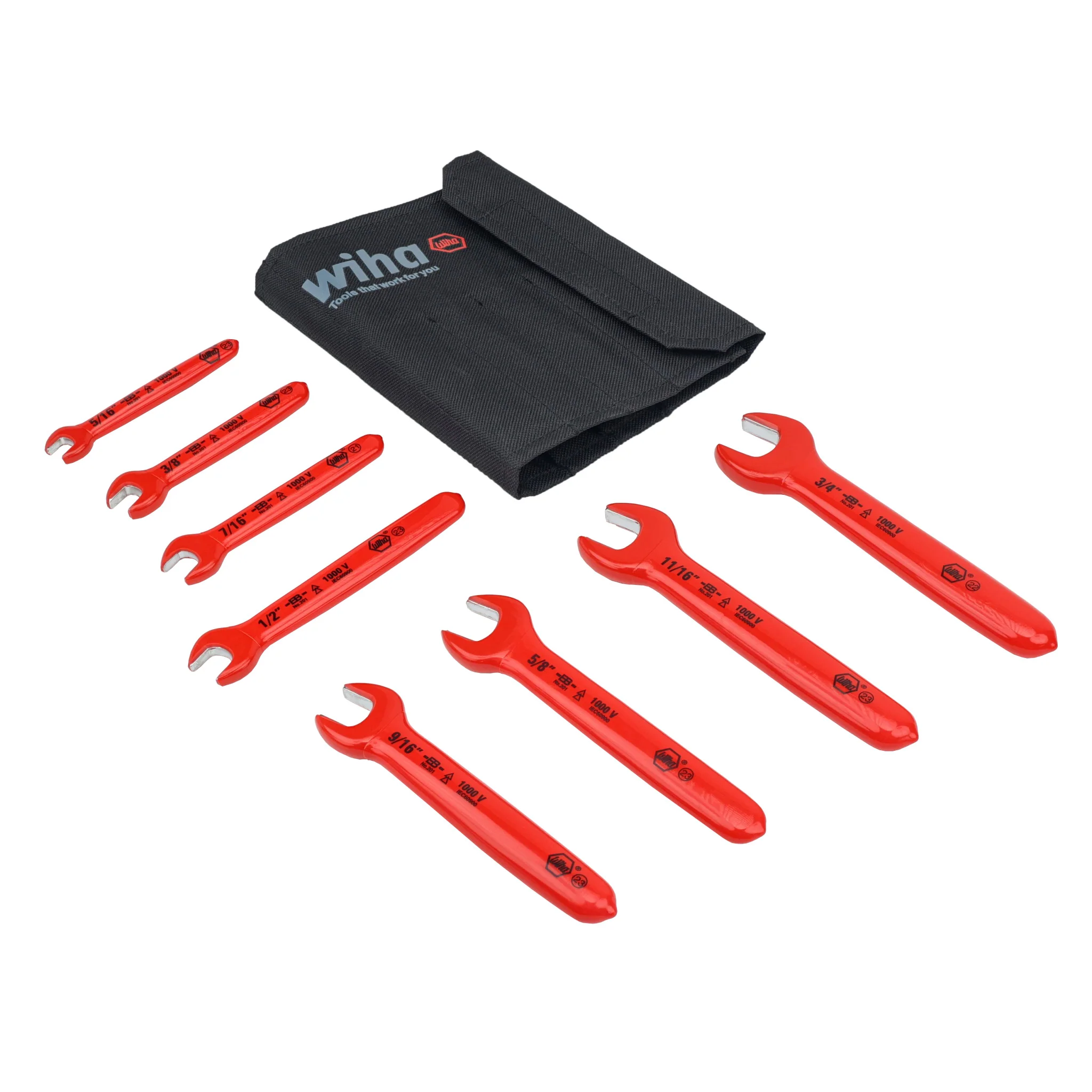 8 Piece Insulated Open End Wrench Set - SAE - Image 3