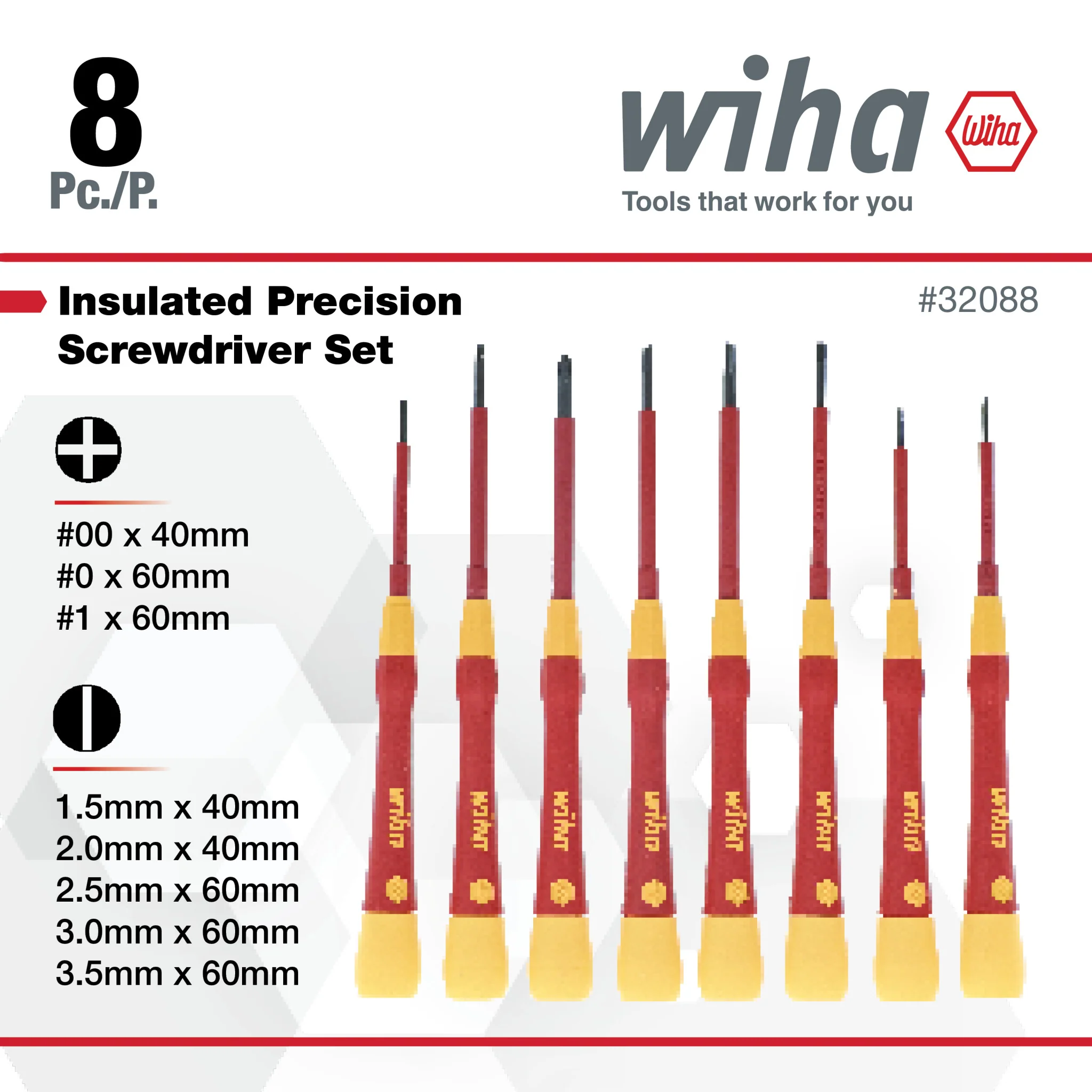 8 Piece Insulated PicoFinish Precision Screwdriver Set - Image 3