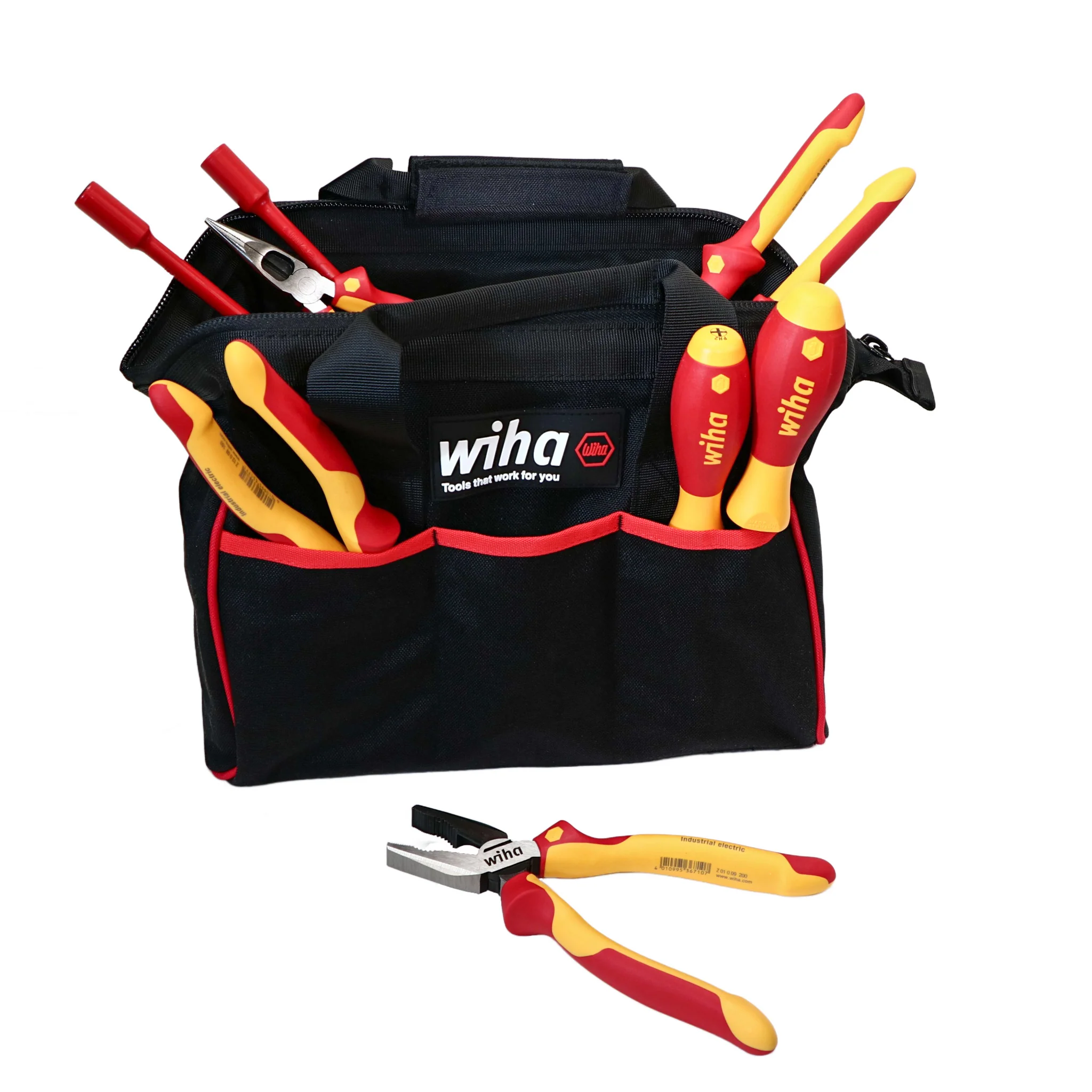 13 Piece Master Electrician's Insulated Tool Set in Canvas Tool Bag - Image 4
