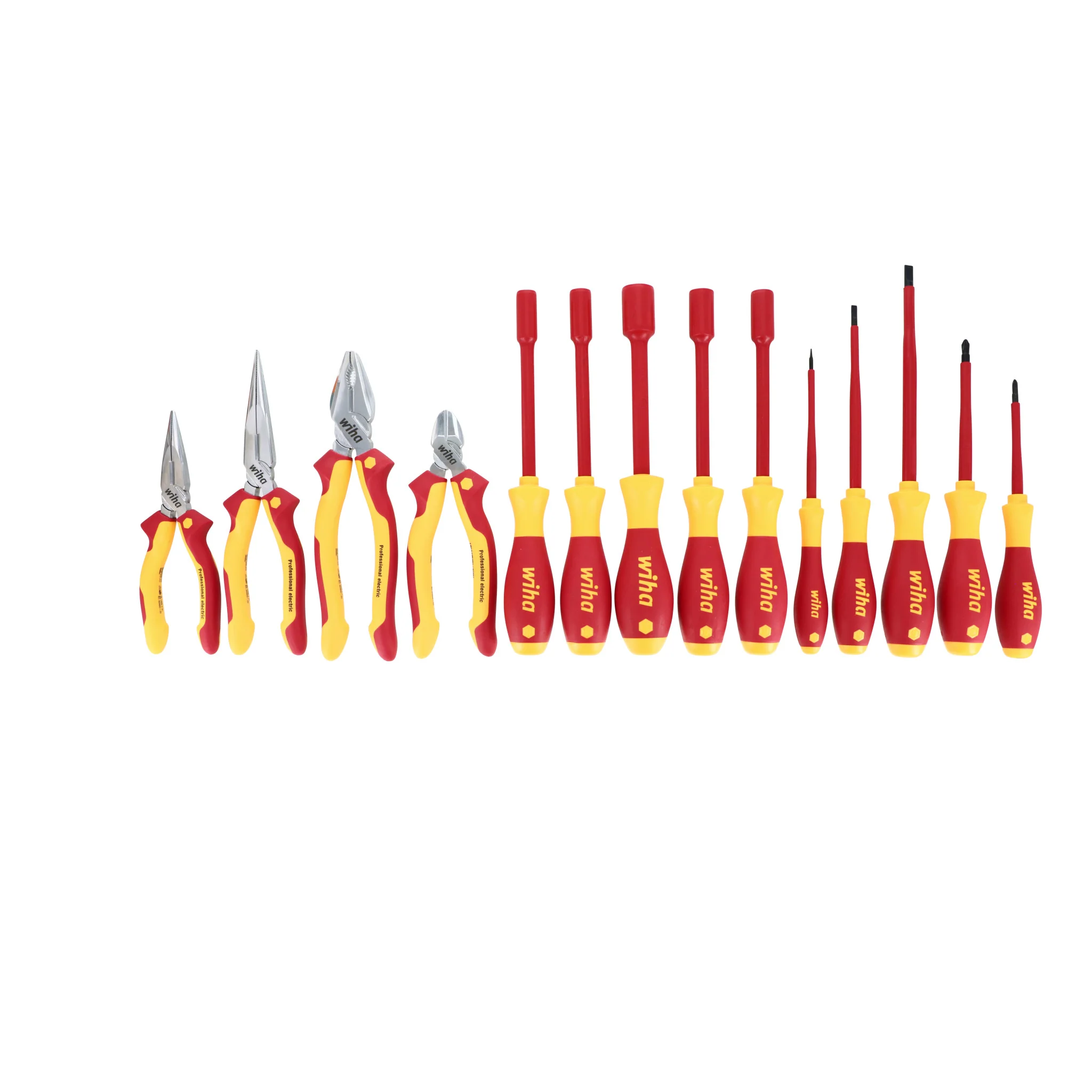 14 Piece Insulated Pliers Cutters Screwdriver and Nut Driver Set - Image 3