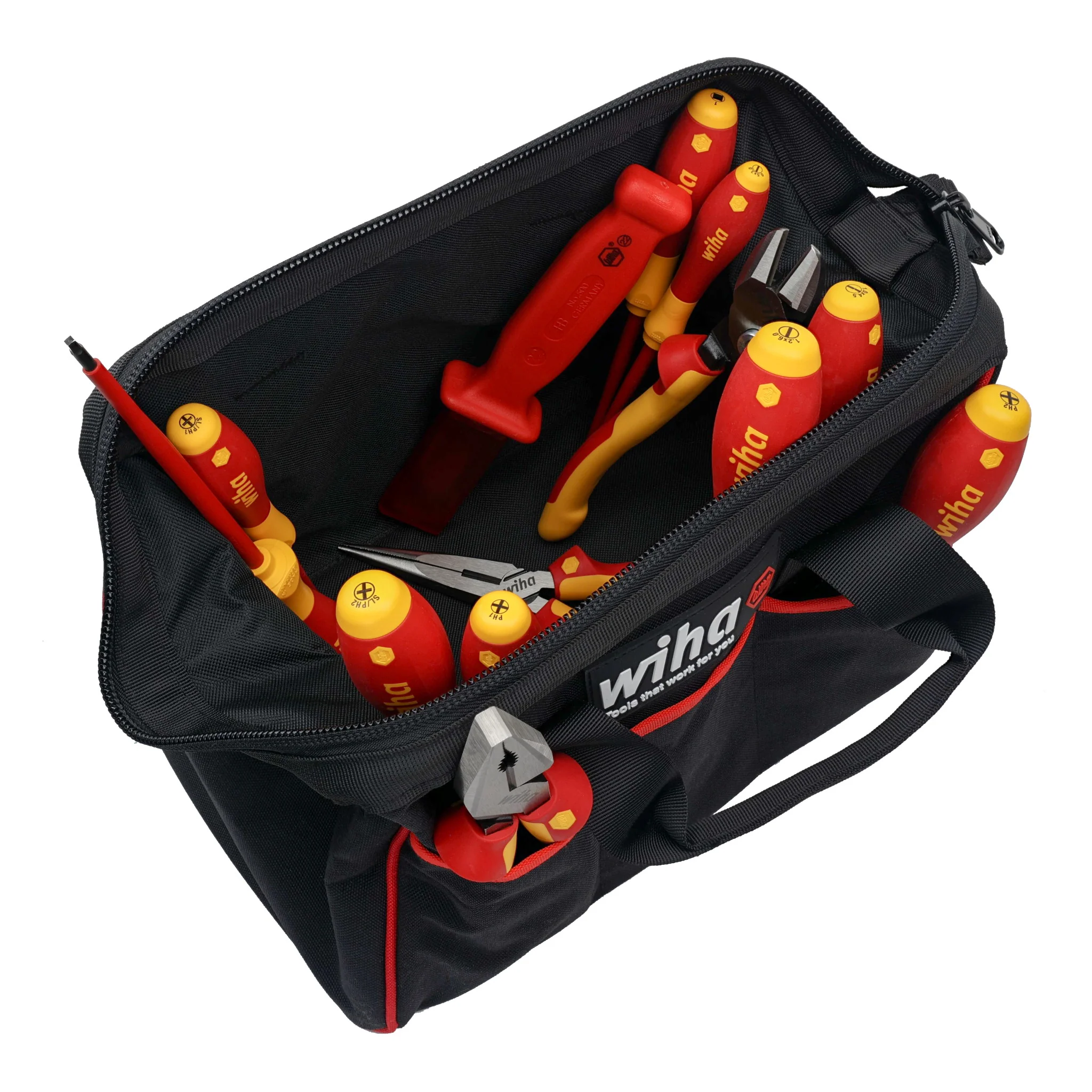 14 Piece Master Electrician's Insulated Tool Set in Canvas Tool Bag - Image 3