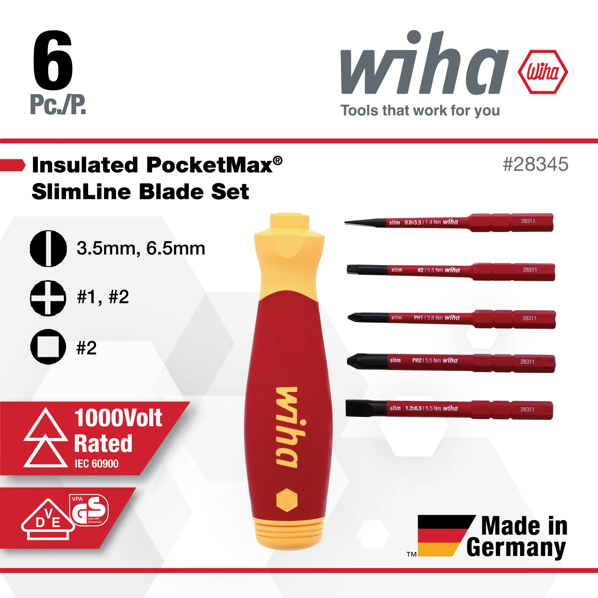 6 Piece Insulated SlimLine PocketMax Multi-Driver - Image 2