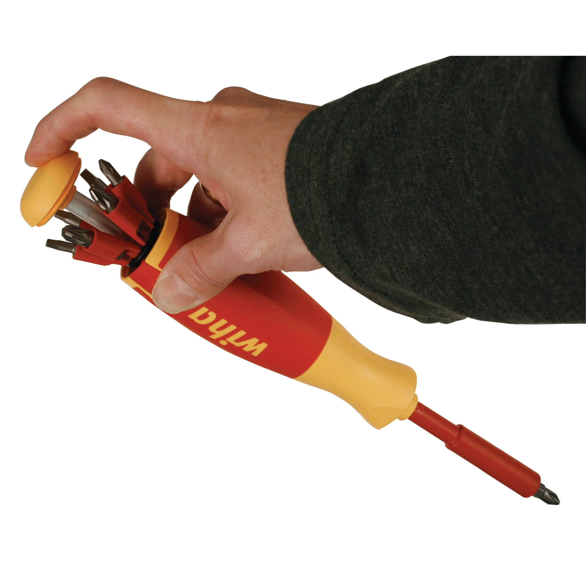 14 Piece Insulated Pop-up Bit Holder Set - Slotted, Phillips, Square, Pozidriv - Image 5