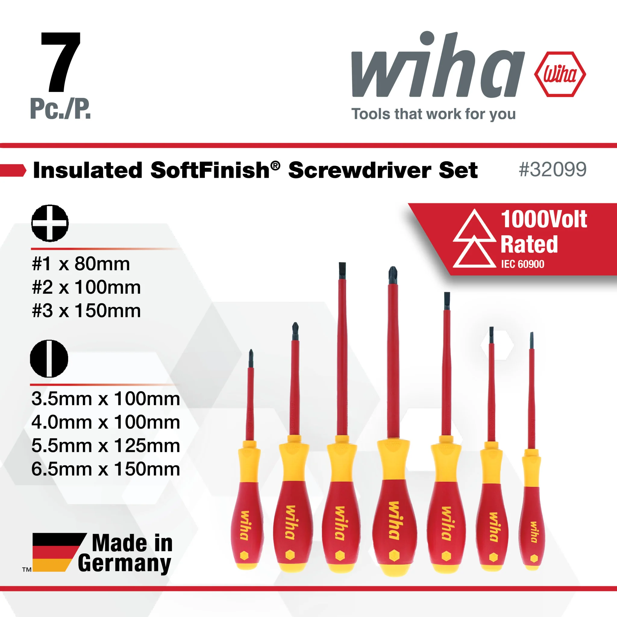 7 Piece Insulated SoftFinish Screwdriver Set - Image 3