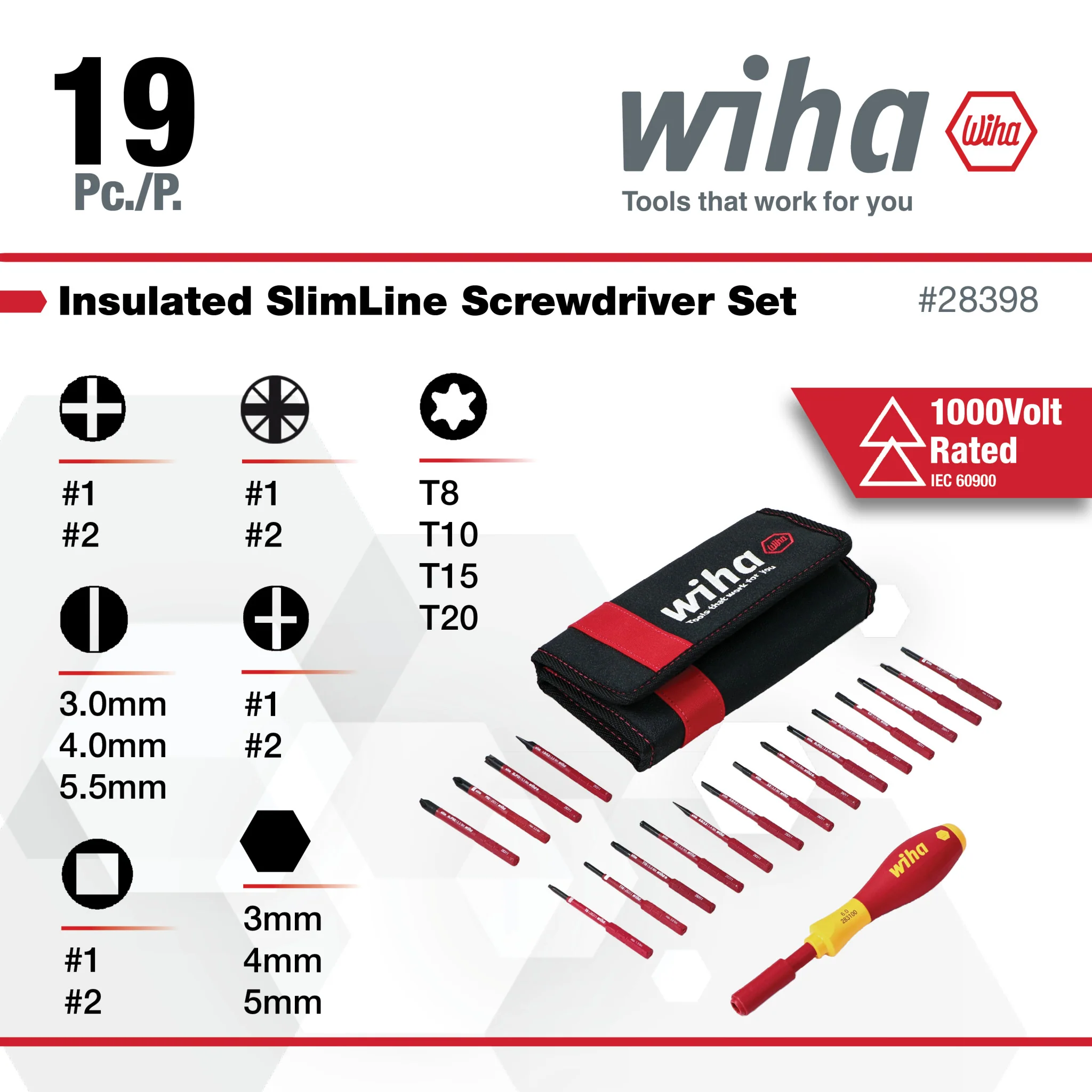 19 Piece Insulated SoftFinish SlimLine Blade Set - Image 3