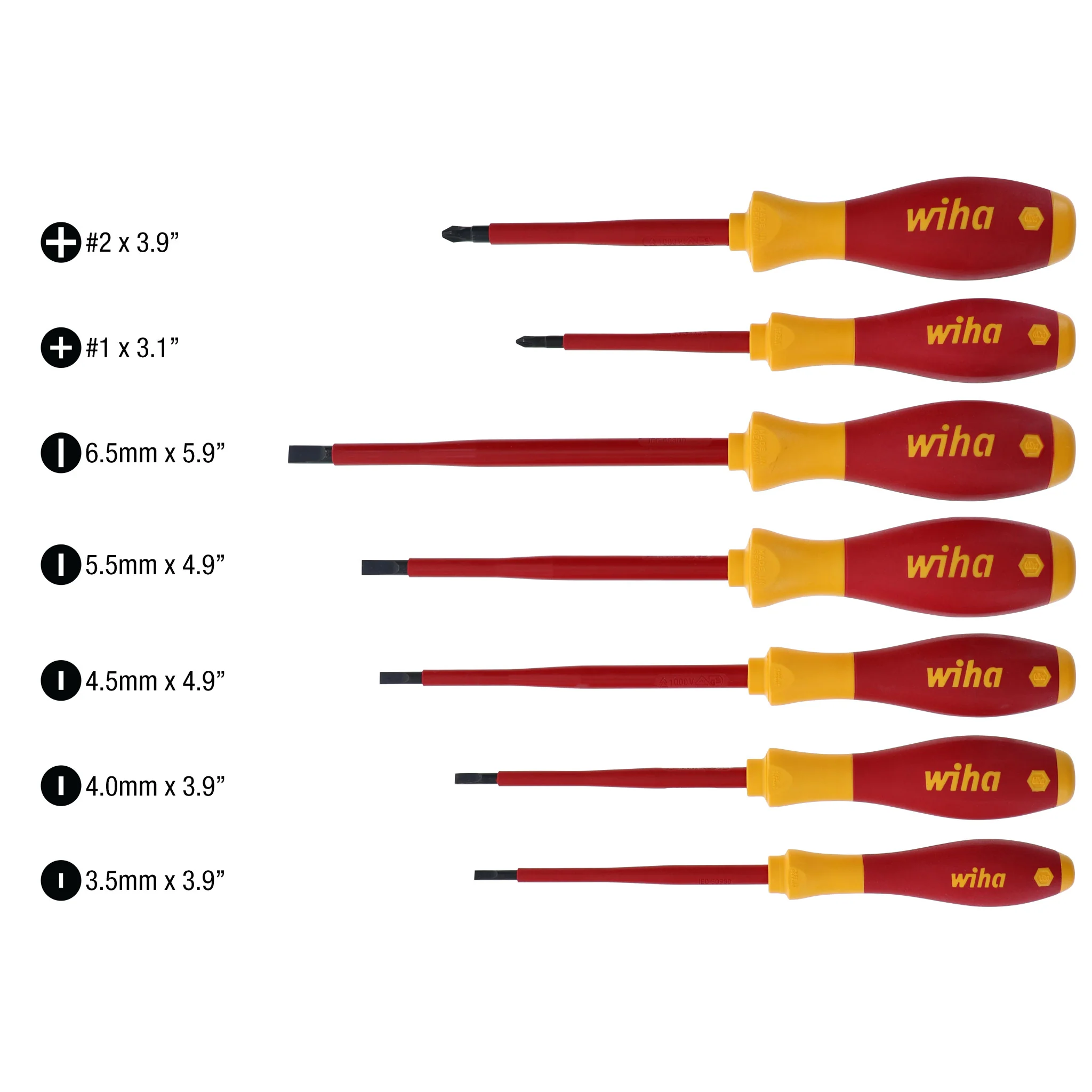 7 Piece Insulated SlimLine Screwdriver Set - Image 2