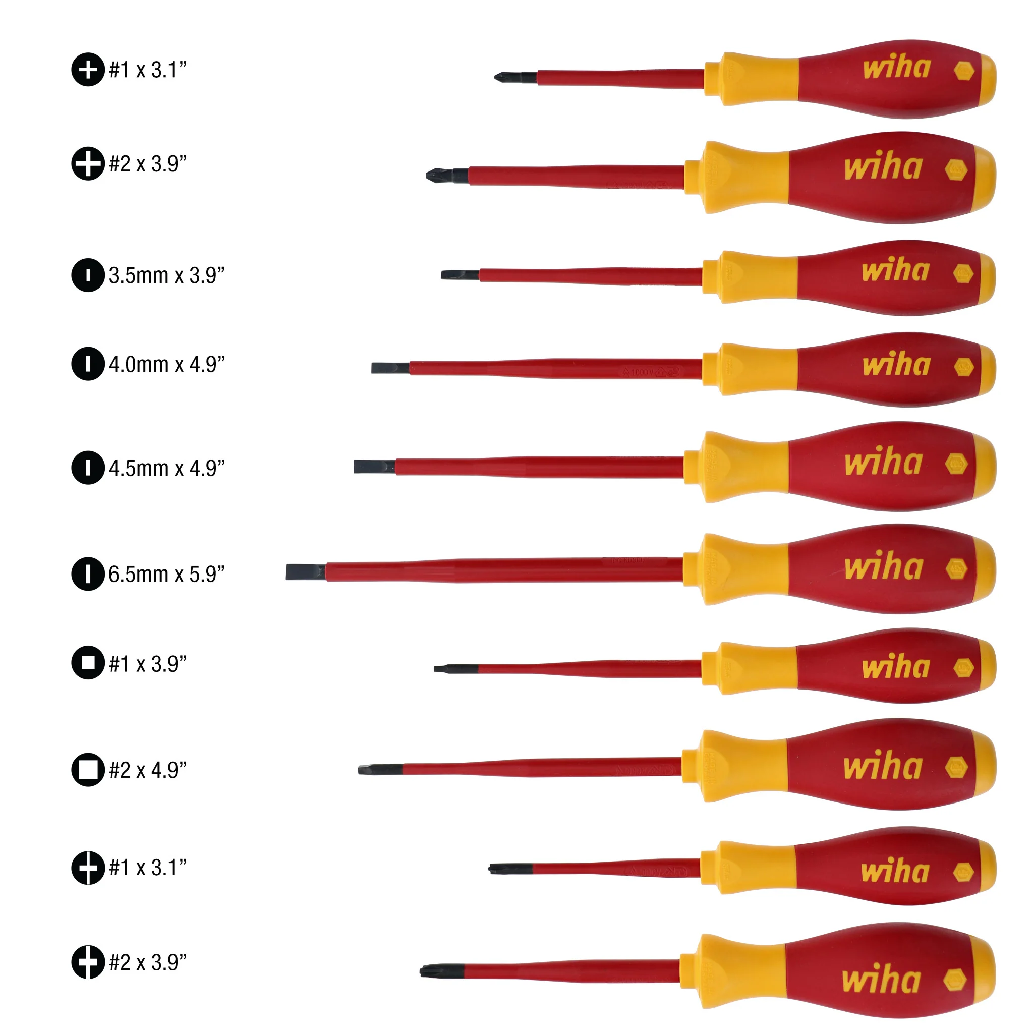 11 Piece Insulated SlimLine Screwdriver Set - Image 6