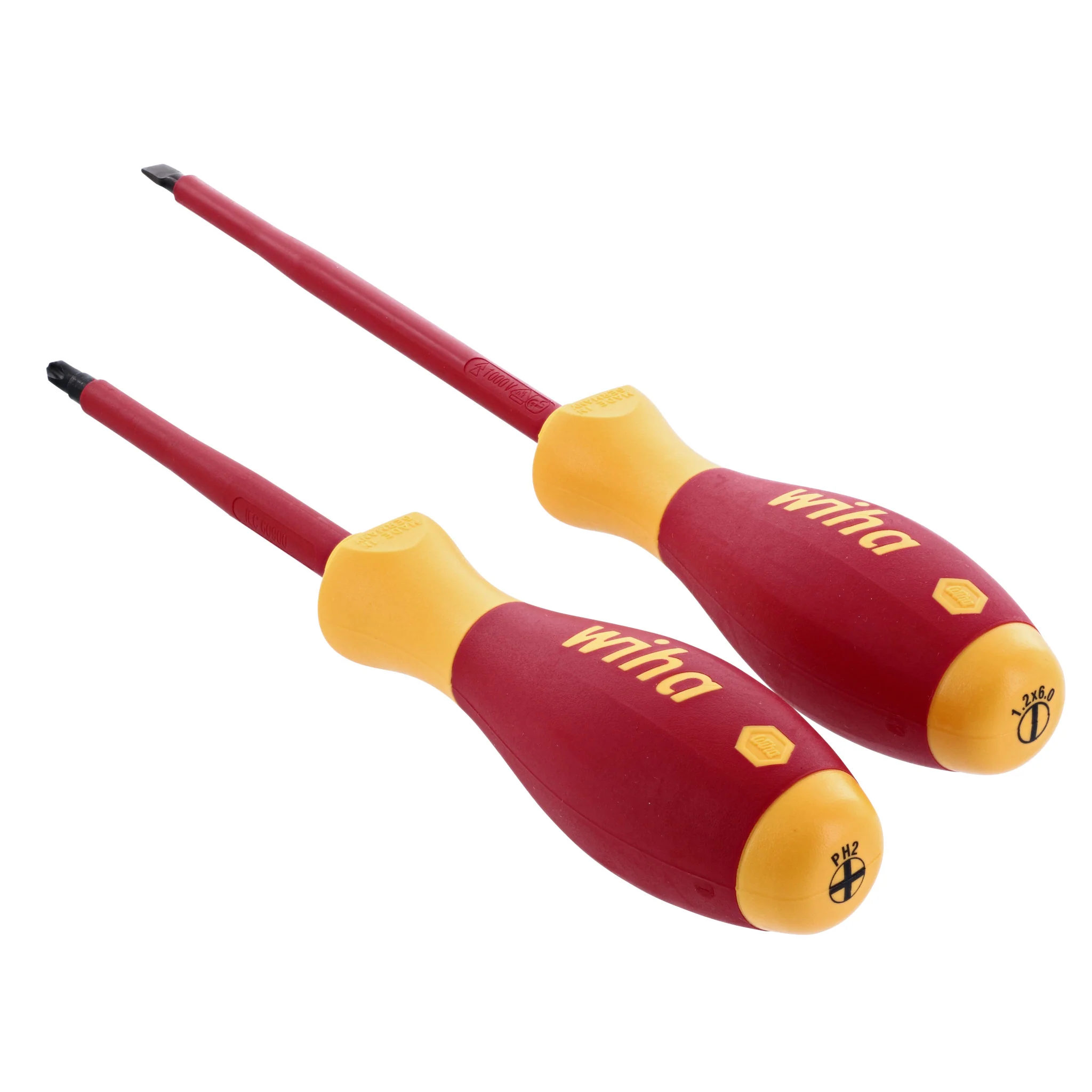 2 Piece Insulated Slotted and Phillips Screwdriver Set - Image 3