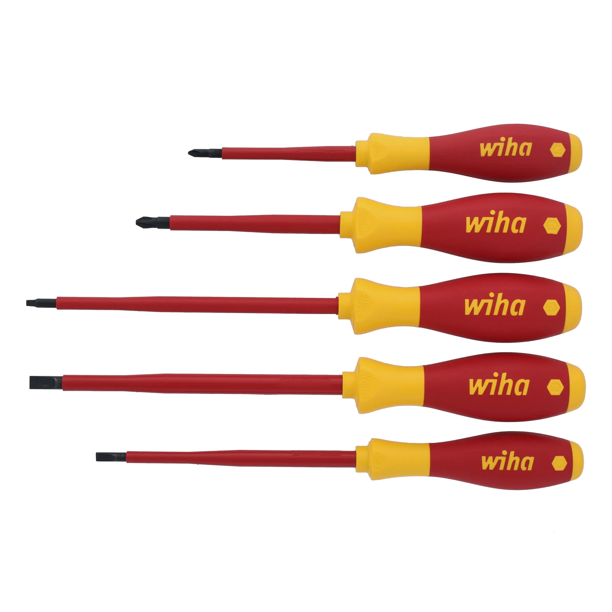 5 Piece Insulated SoftFinish Screwdriver Set - Slotted, Phillips, Square - Image 4