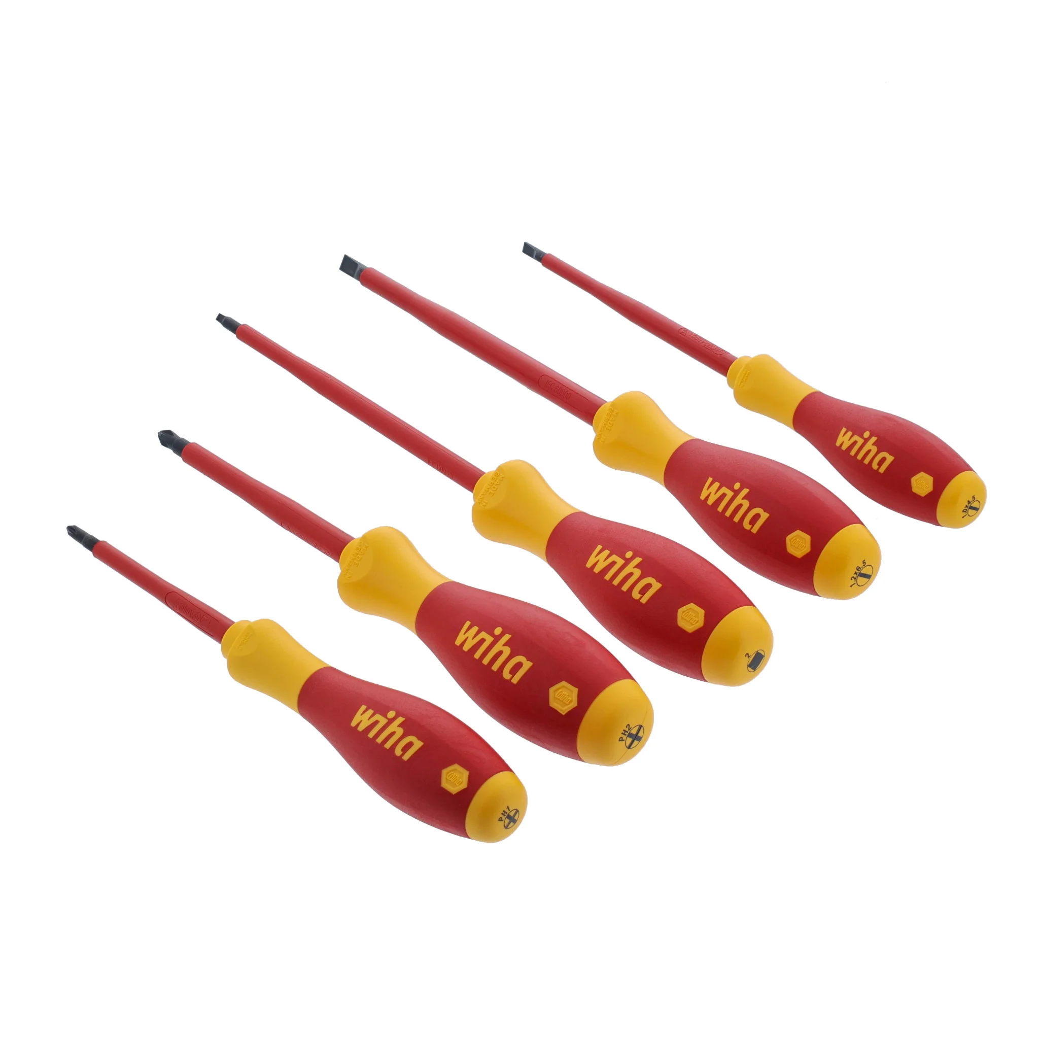 5 Piece Insulated SoftFinish Screwdriver Set - Slotted, Phillips, Square - Image 5