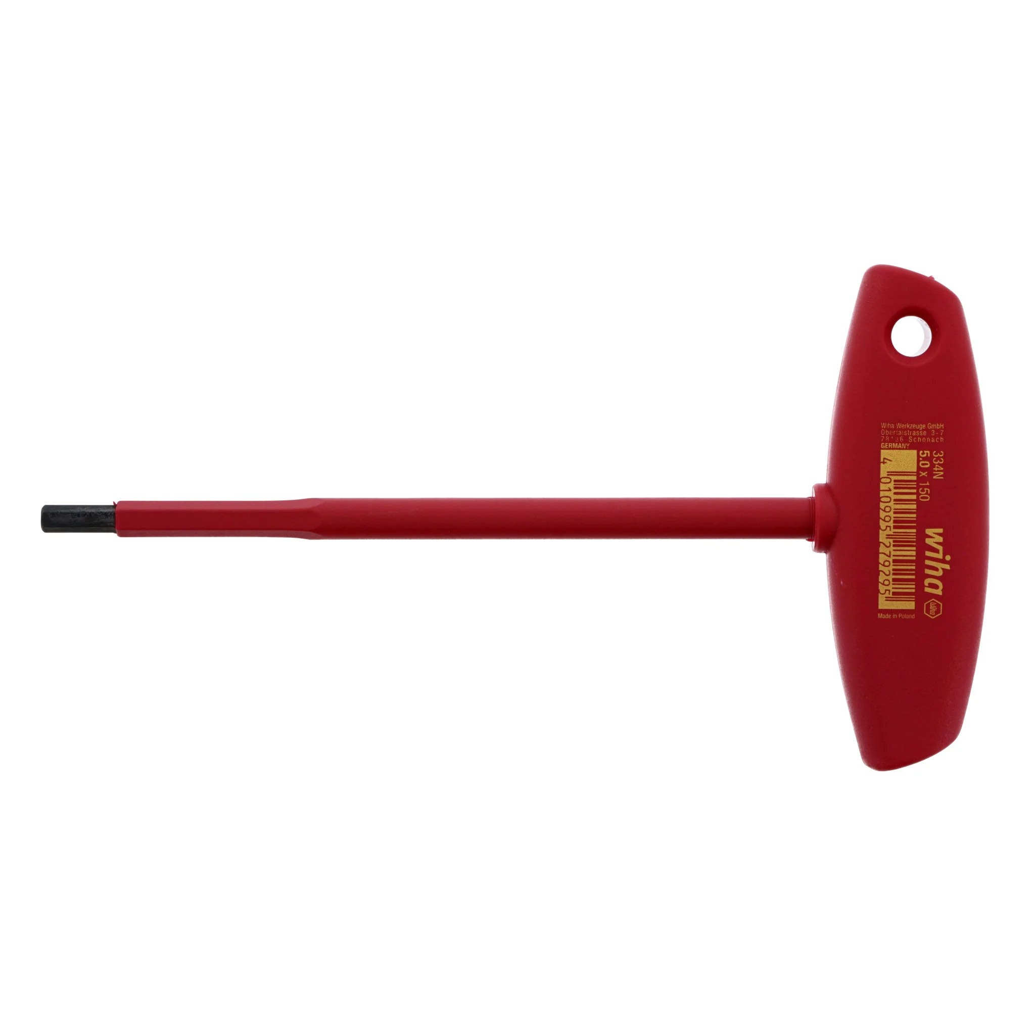 Insulated Hex Metric T-Handle 5.0mm