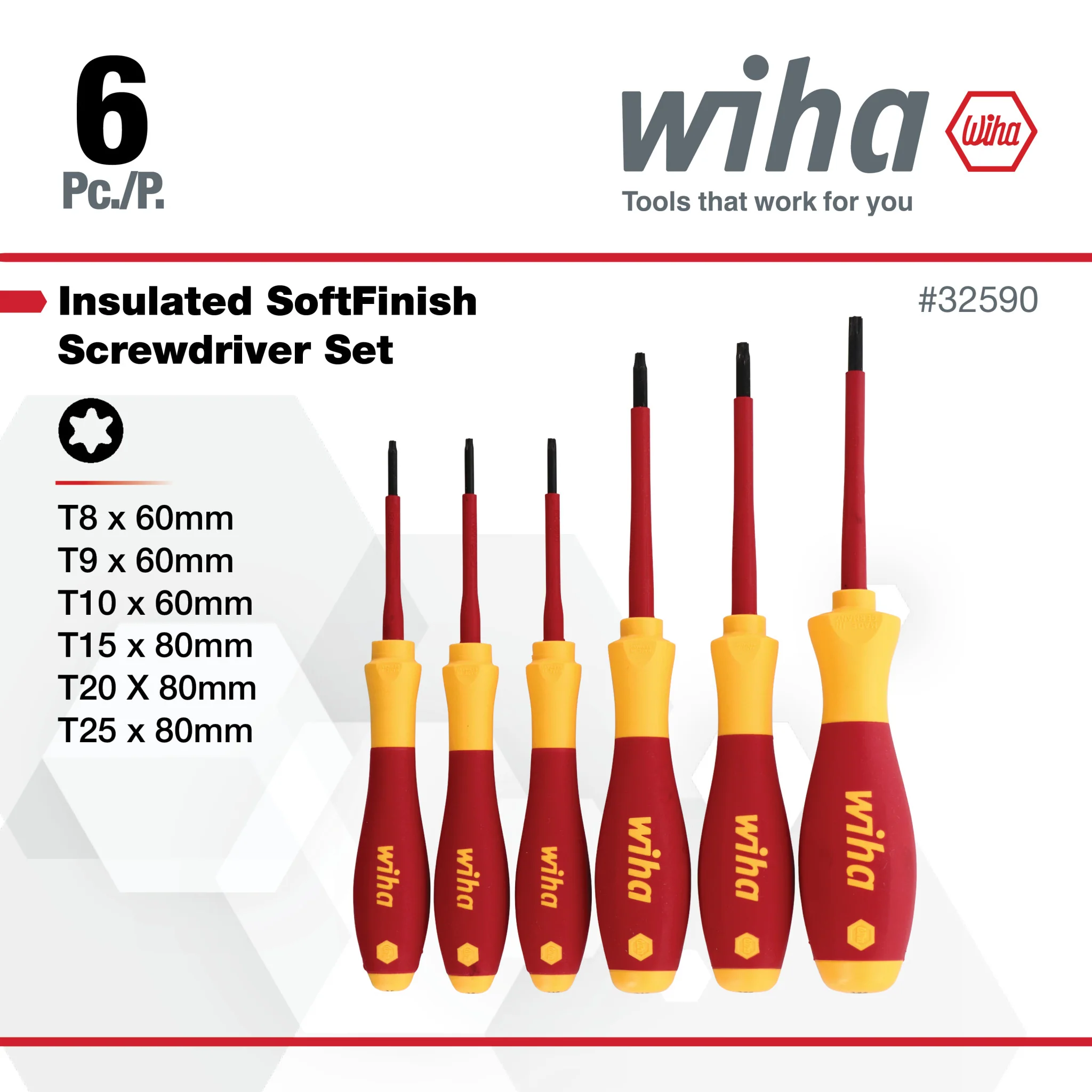 6 Piece Insulated SoftFinish Torx Screwdriver Set - Image 3