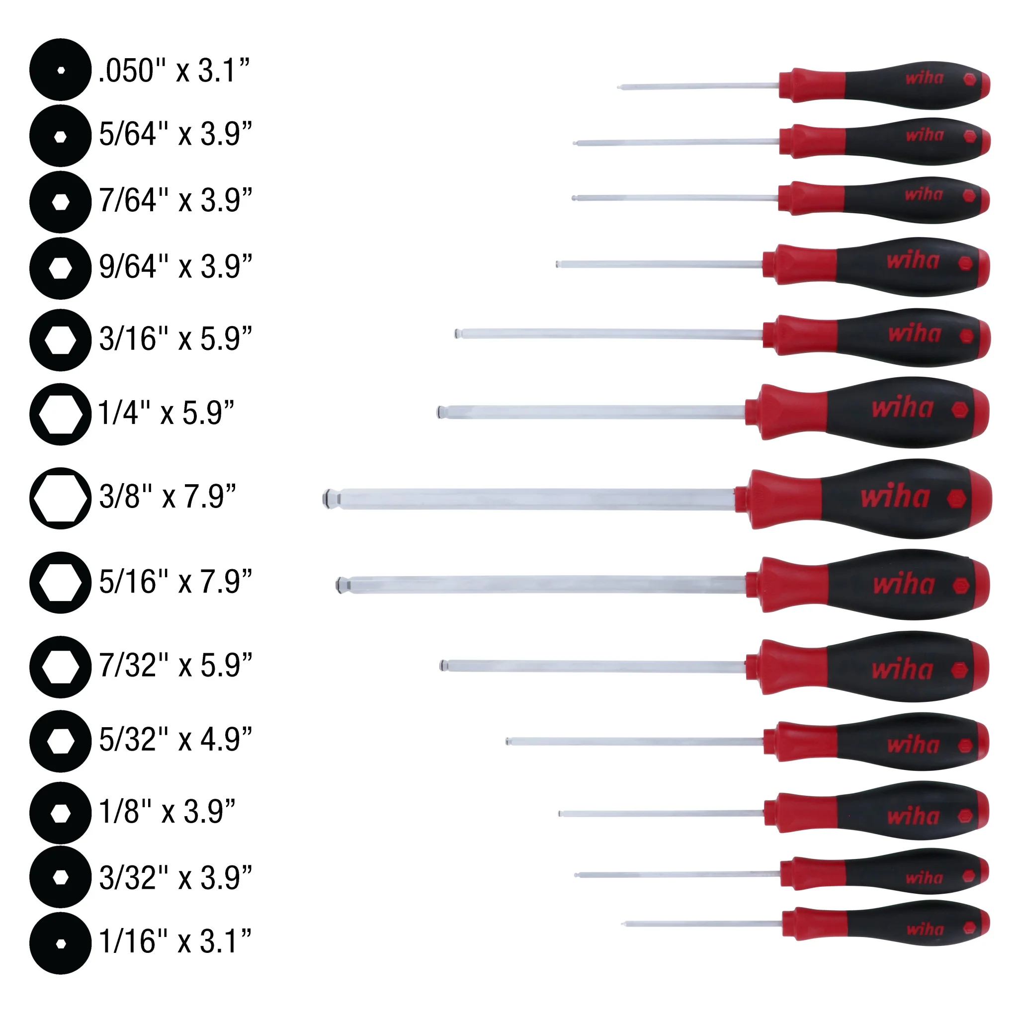 13 Piece SoftFinish MagicRing Ball End Screwdriver Set - Image 4